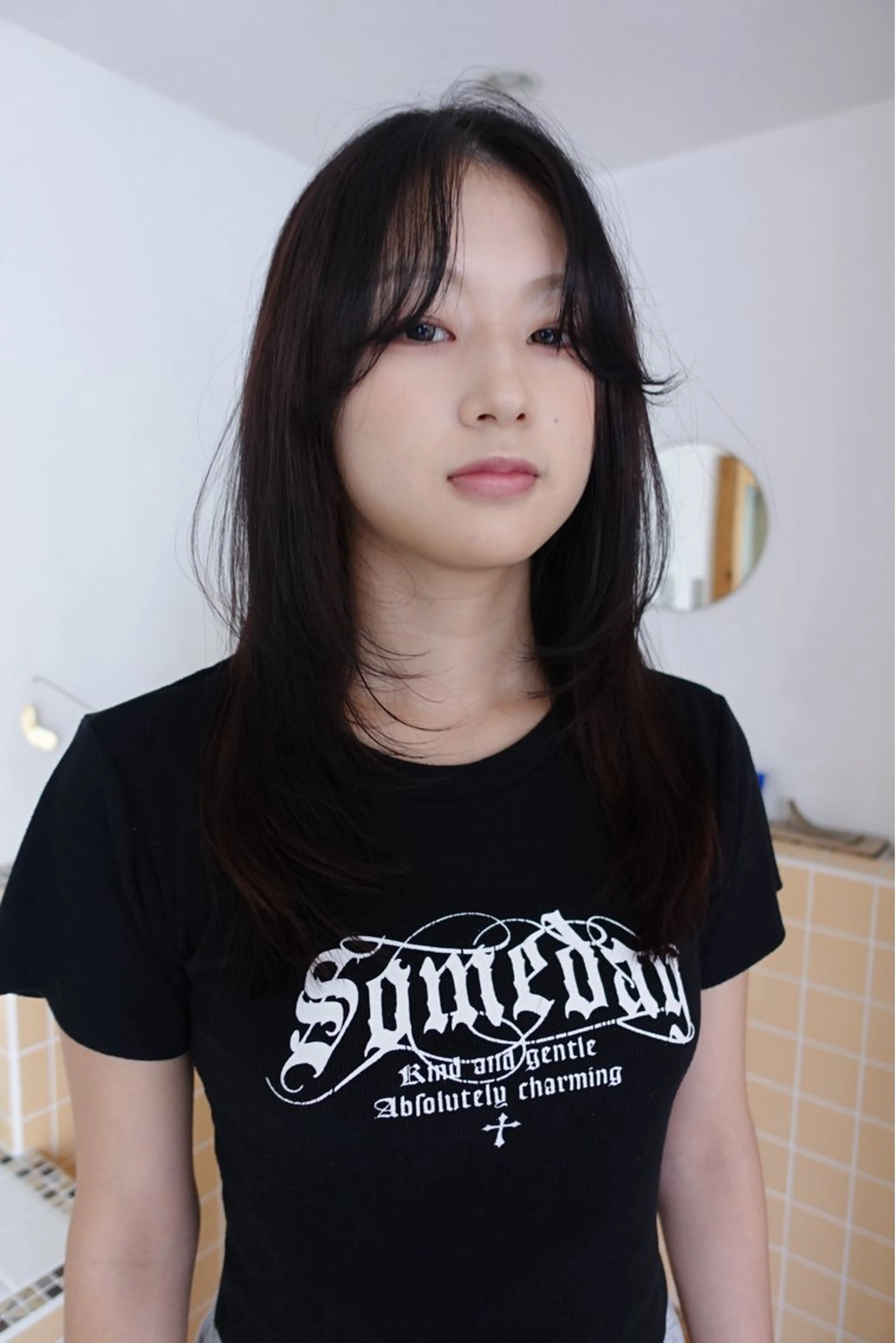 セミロング カット sakura🌸 レイヤー/韓国ヘアのヘアスタイル