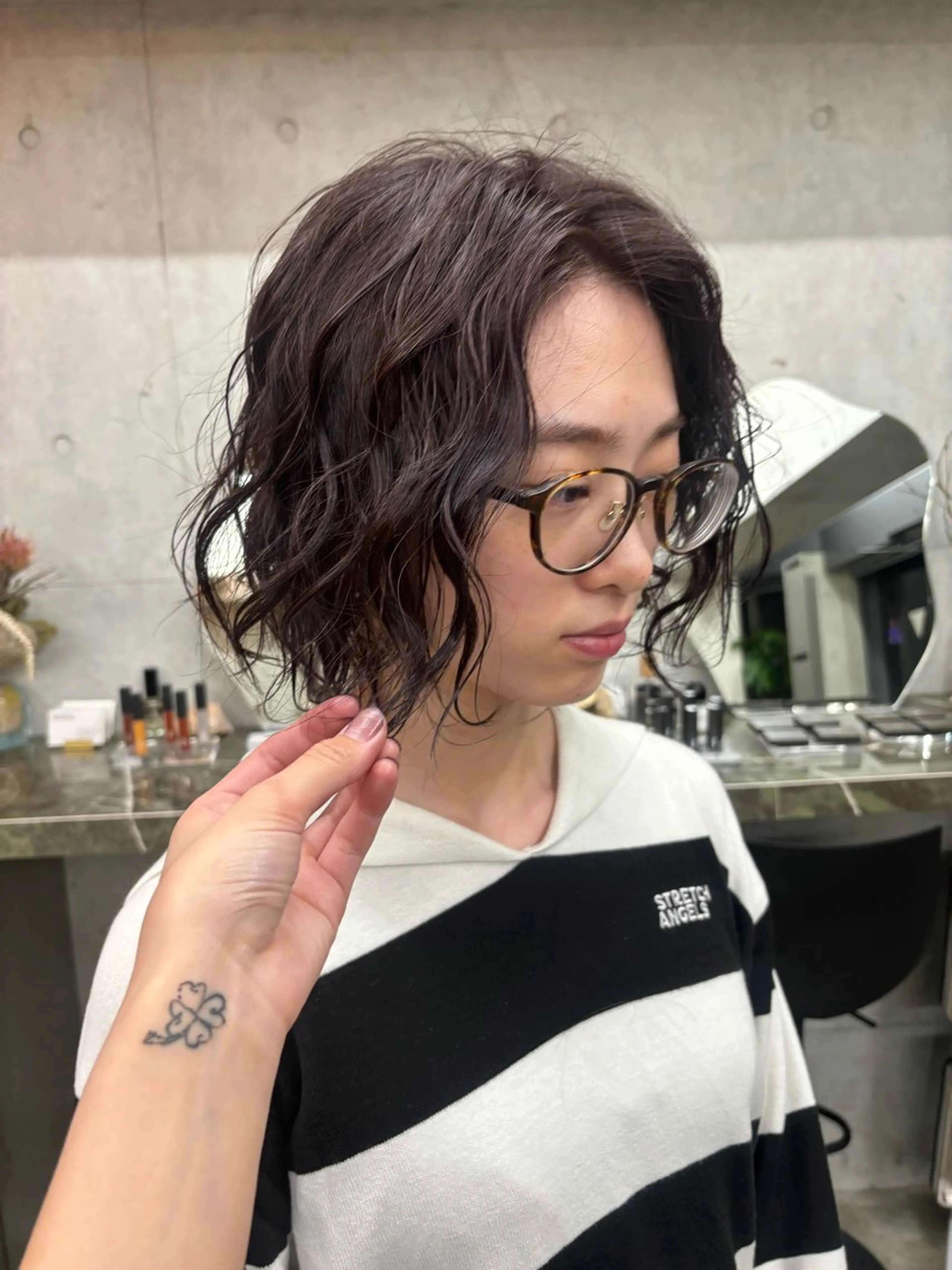 パーマ RIN パーマ/暖色カラーのヘアスタイル