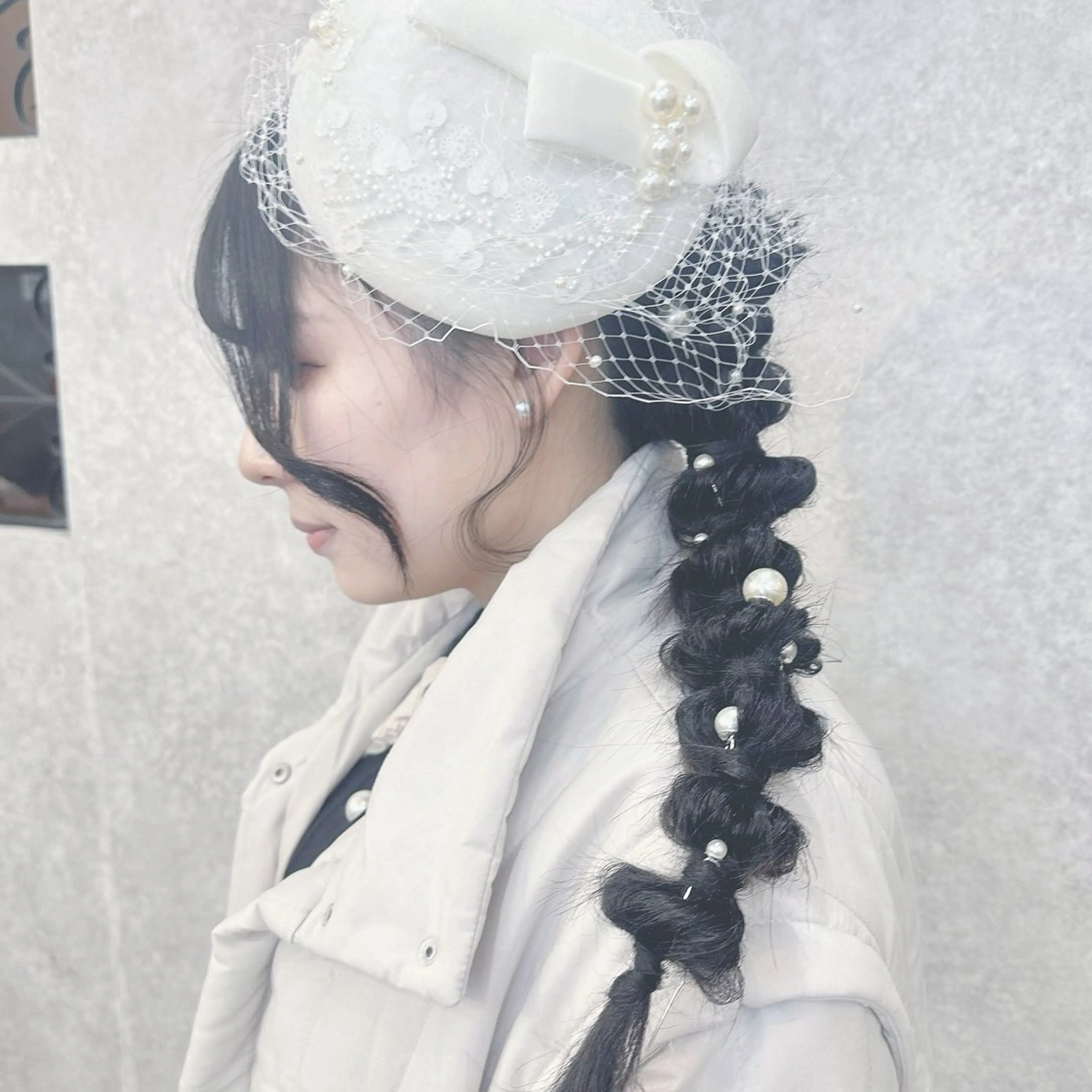 ロング カラー ヘアアレンジ ヘアセット 🖤kana/艶髪/ 韓国風カラー🖤のヘアスタイル