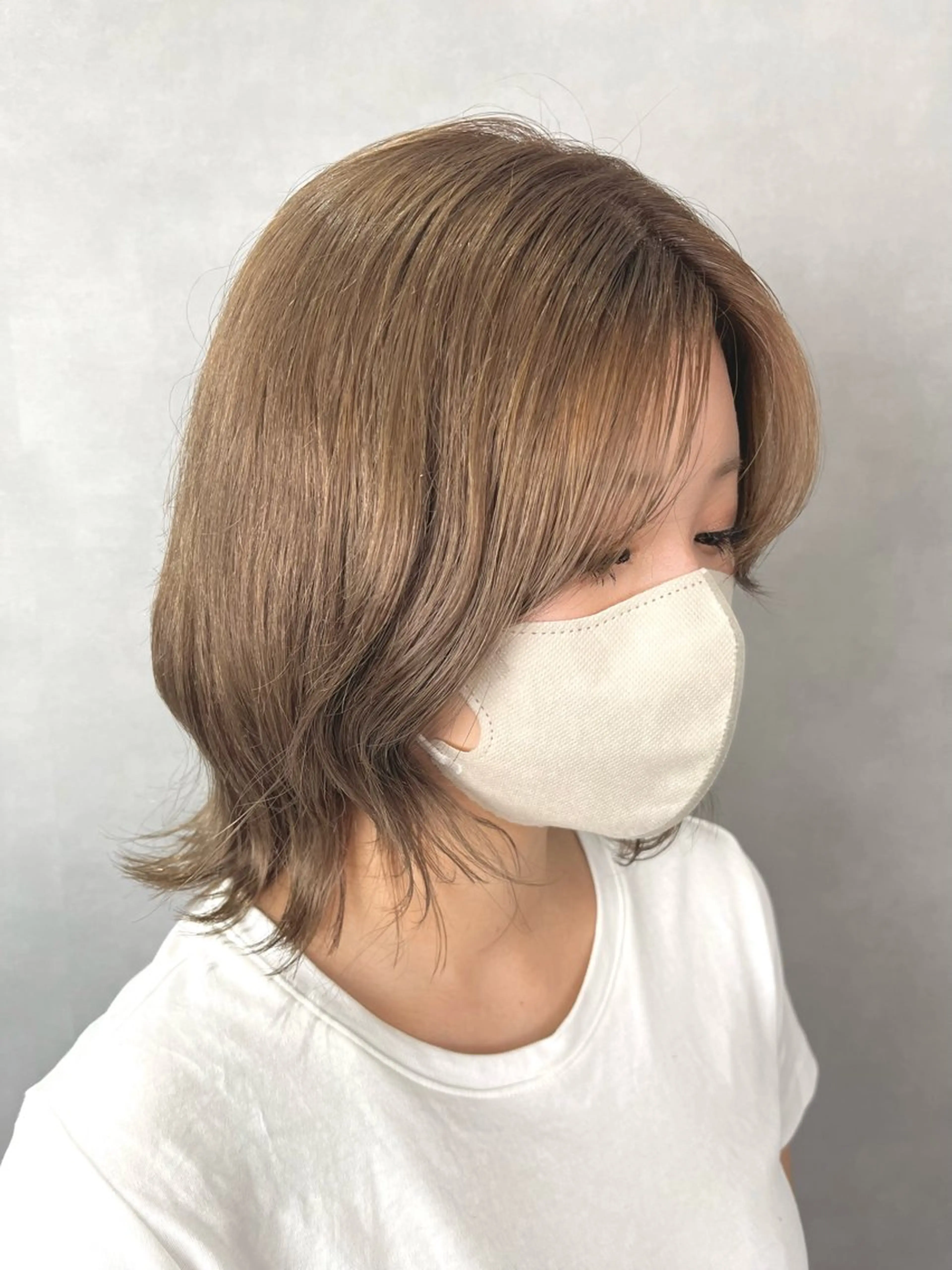 ミディアム カラー ヘアカラー トリートメント ブリーチ/髪質改善 Norikaのヘアスタイル