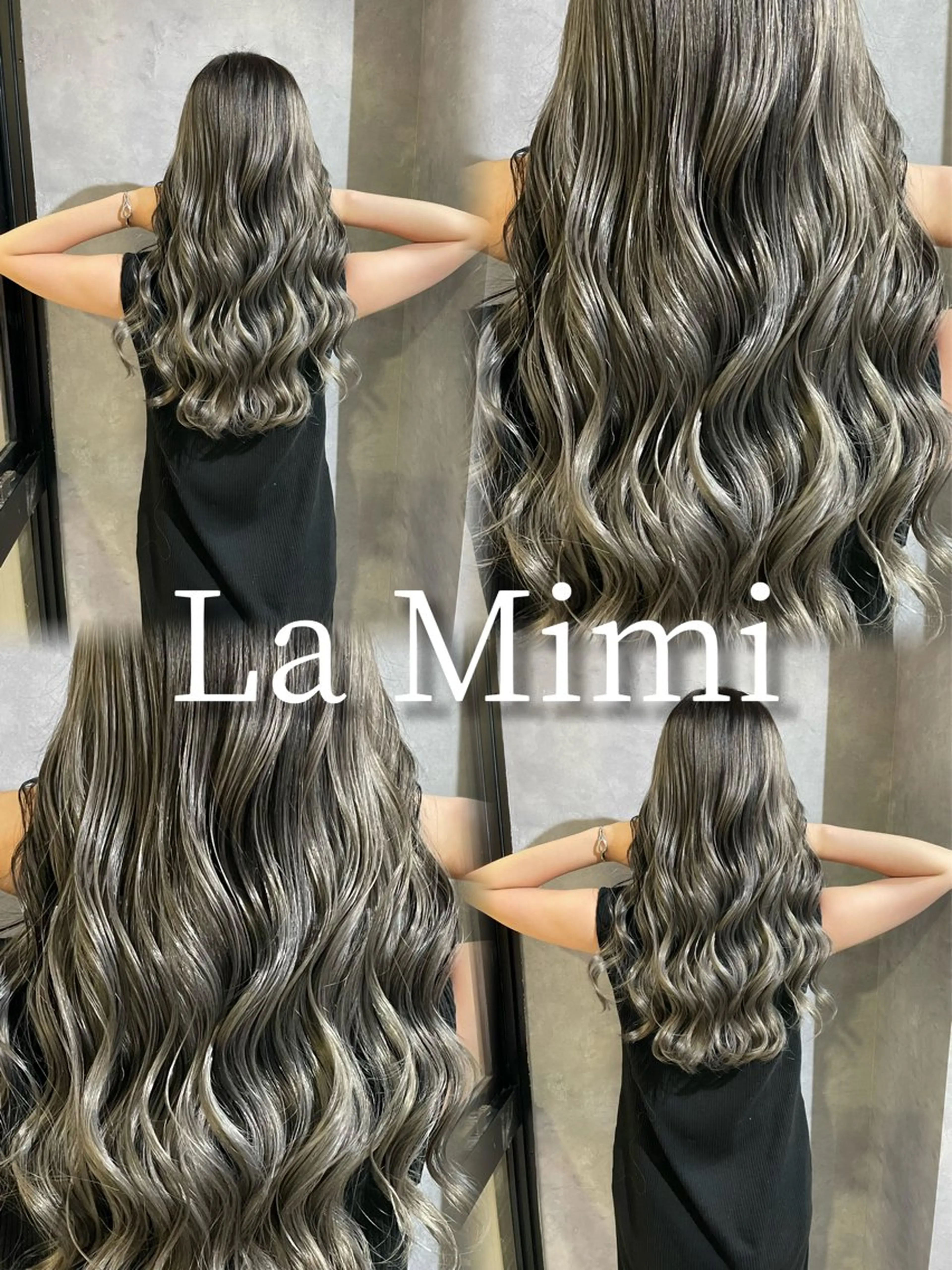 ロング カラー バレイヤージュ ミストバング ブリーチ 透明感カラー ダブルカラー HAIR SMILE COEURのヘアスタイル