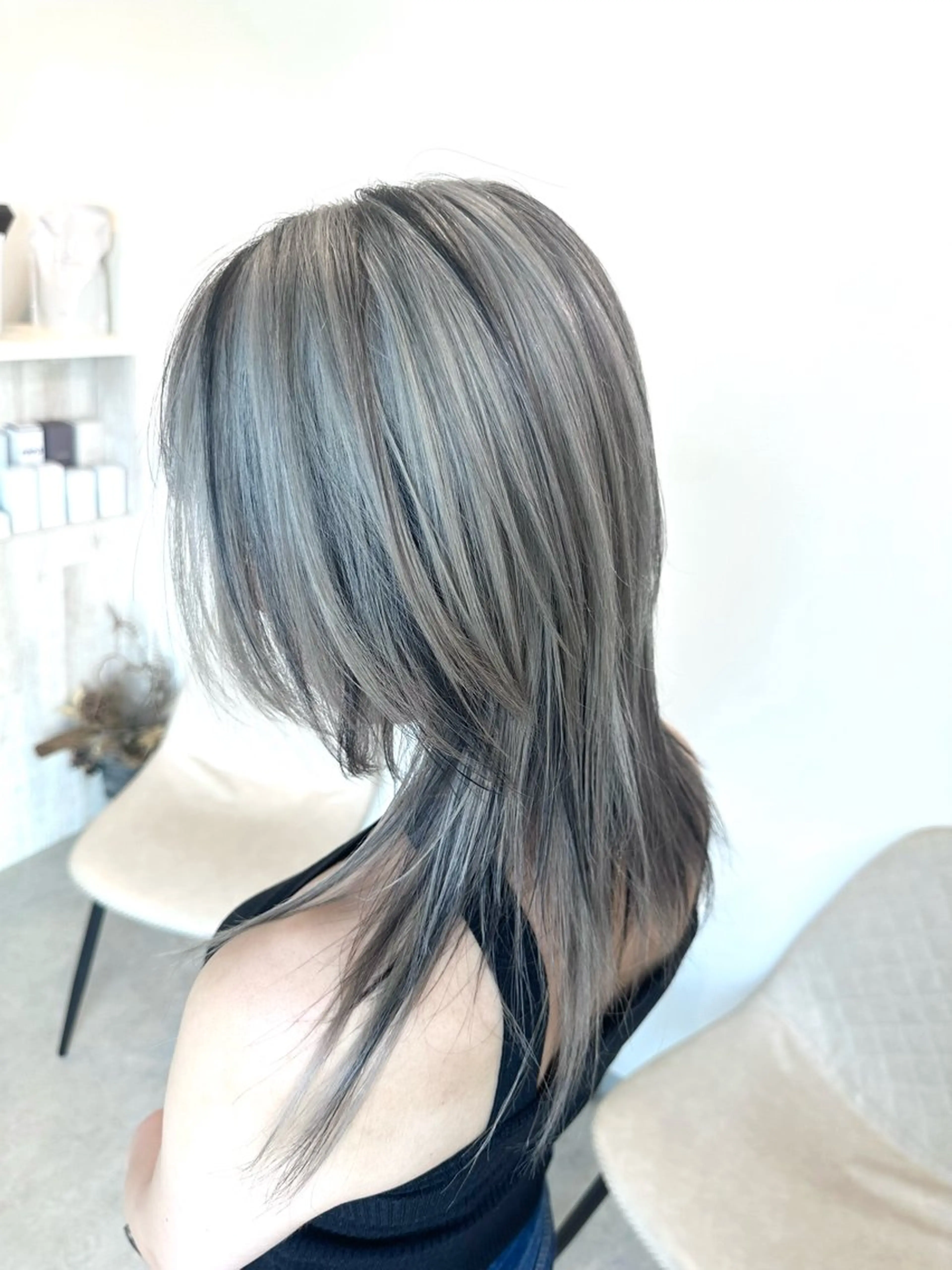 ミディアム カラー ヘアカラー 加藤 佑二のヘアスタイル