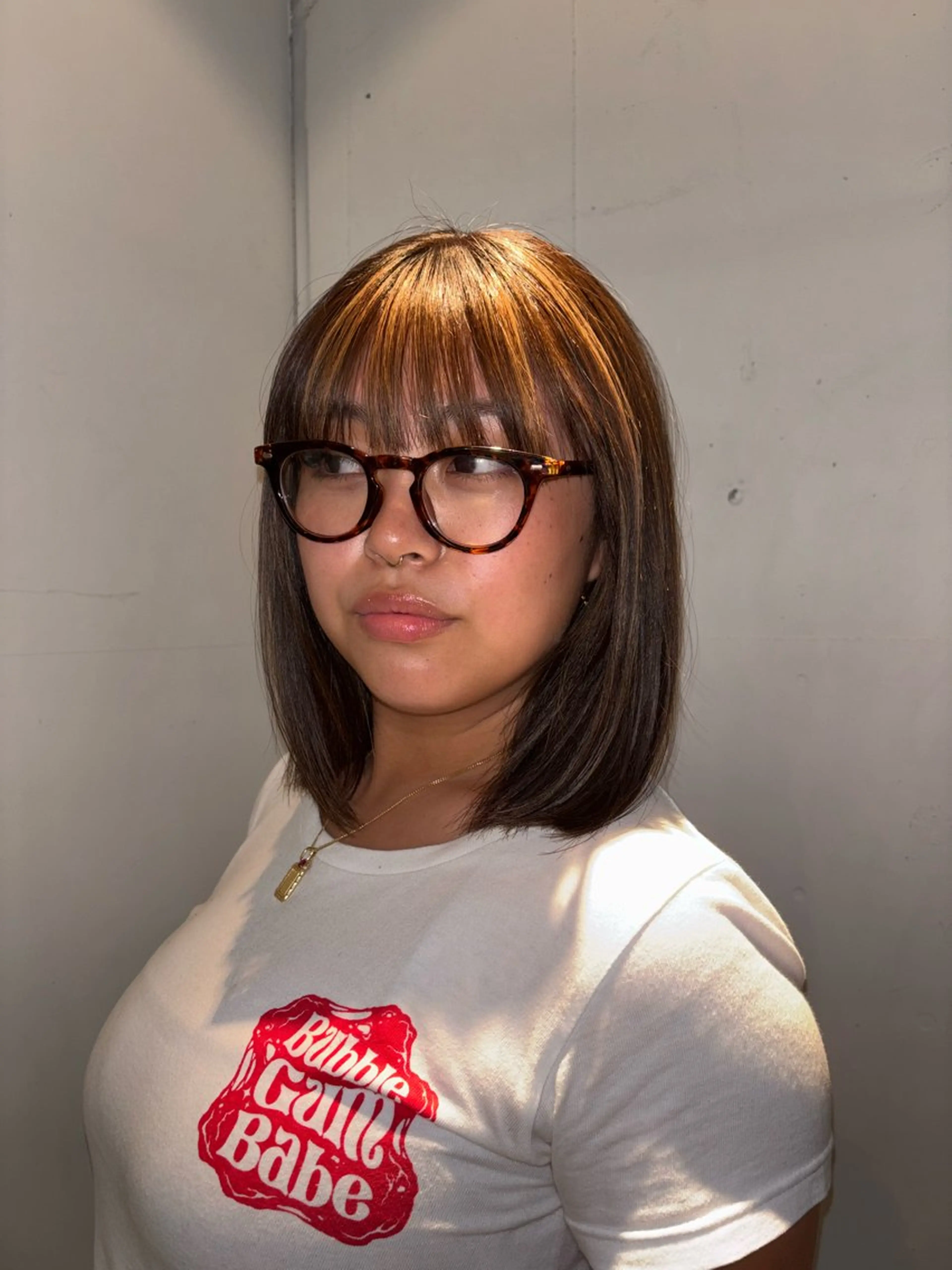 ミディアム カラー ブラウンカラー ハイライトカラー ハイライト ヘアカラー トリートメント ヘアセット MEY HAIR CURLYS所属・ハードパーマ Rico💜のヘアスタイル