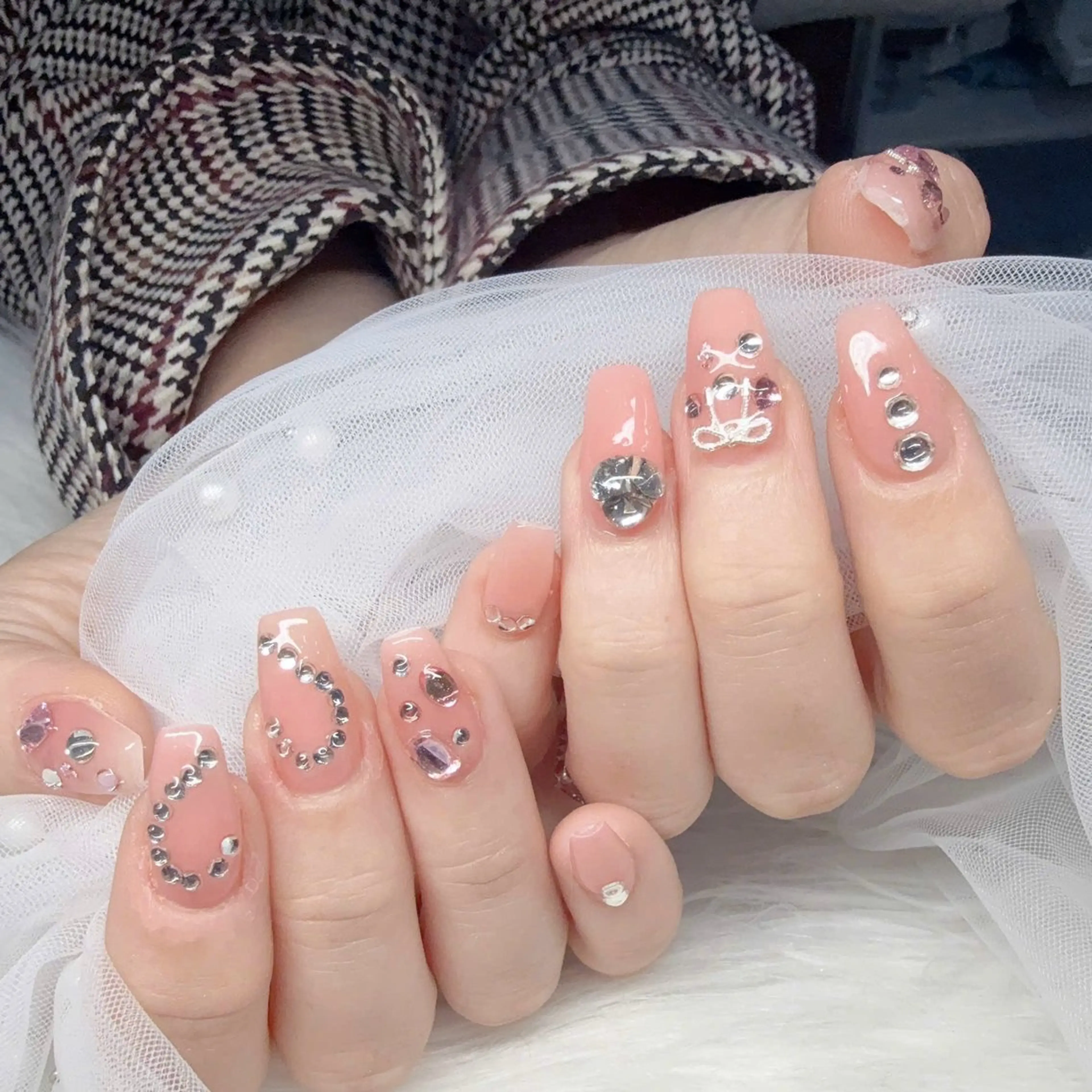 ネイル オーロラネイル グラデーション ハート ホログラムネイル キラキラネイル ハンドネイル HA NIのネイルデザイン