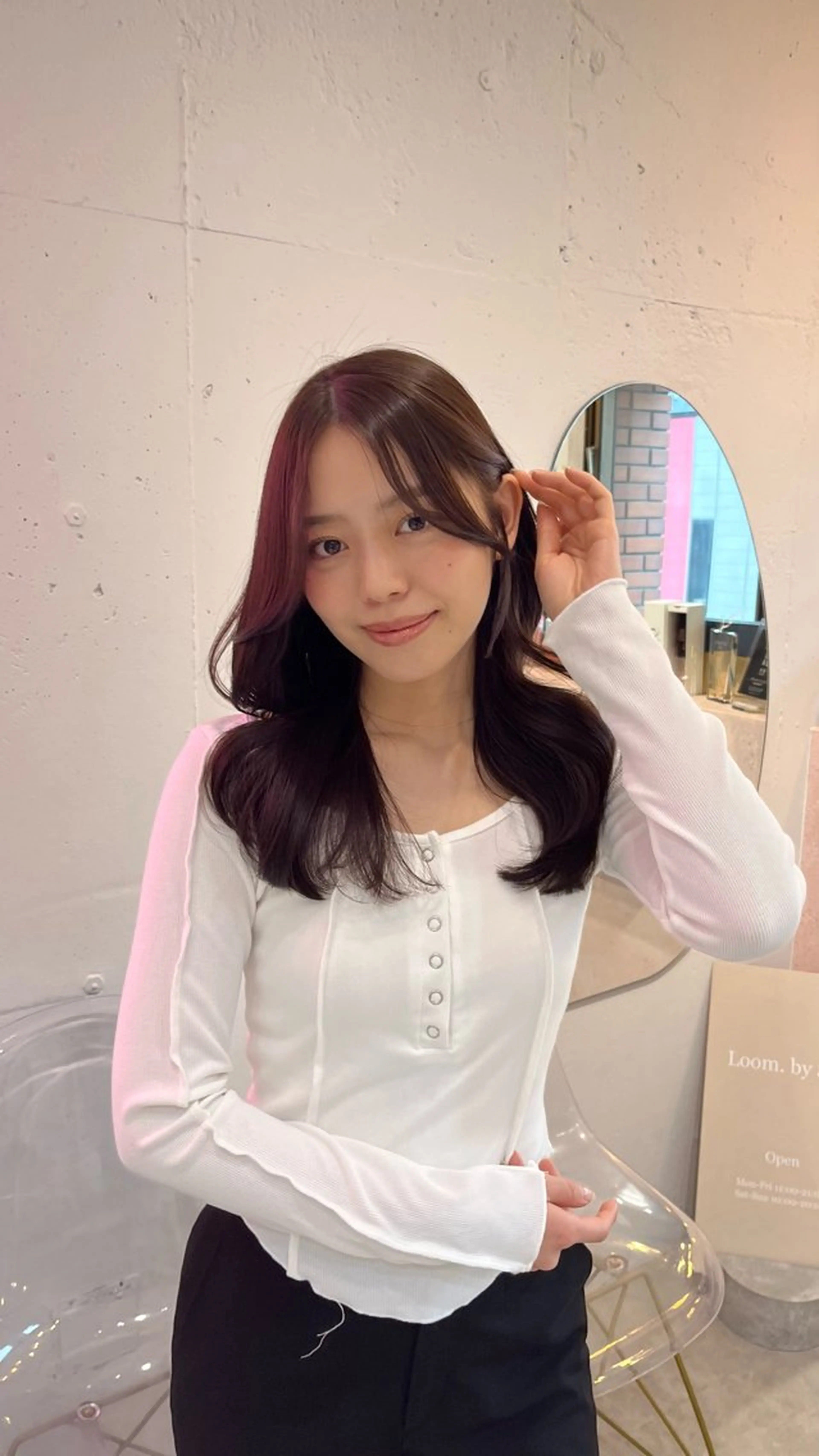 ロング 新宿/小顔レイヤー/ 顔まわり/西慶太朗のヘアスタイル