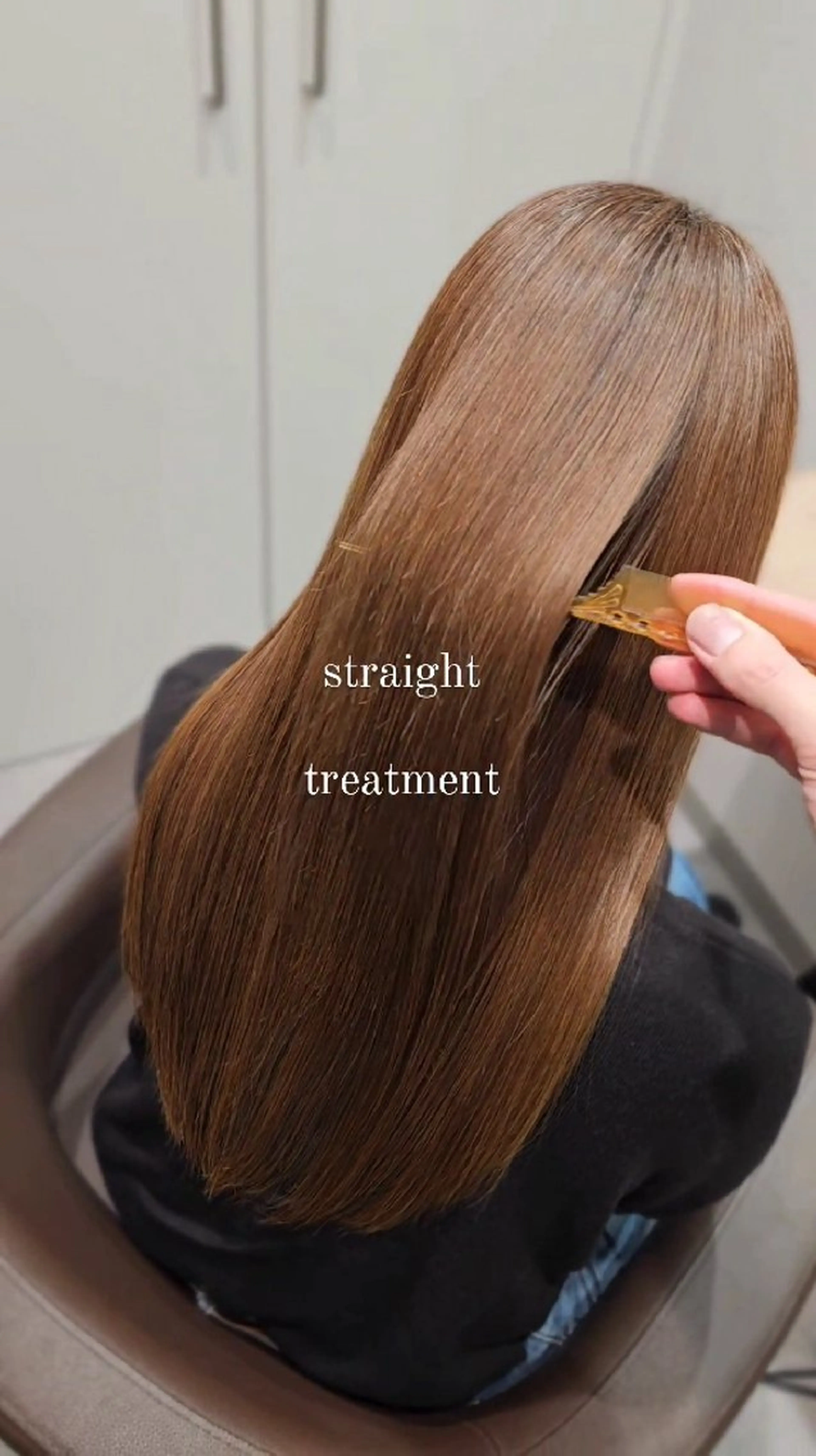 セミロング カット 縮毛矯正 トリートメント サロウィン　神戸三宮店所属・三宮No.1ブリーチ 無しカラー/杉山太貴のヘアスタイル