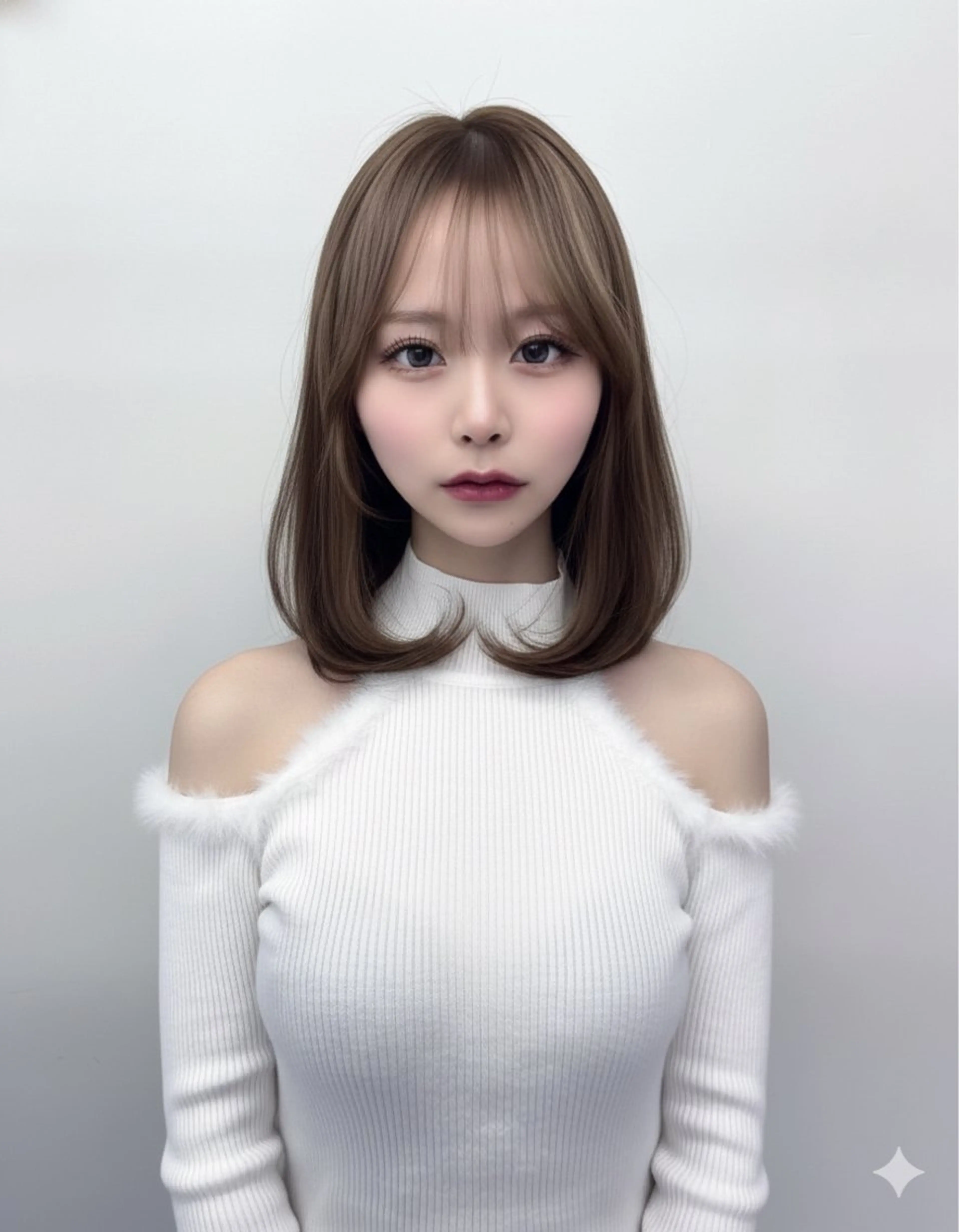 ミディアム カラー カット ヘアカラー トリートメント 韓国ヘア/髪質改善 TAKAHIROのヘアスタイル