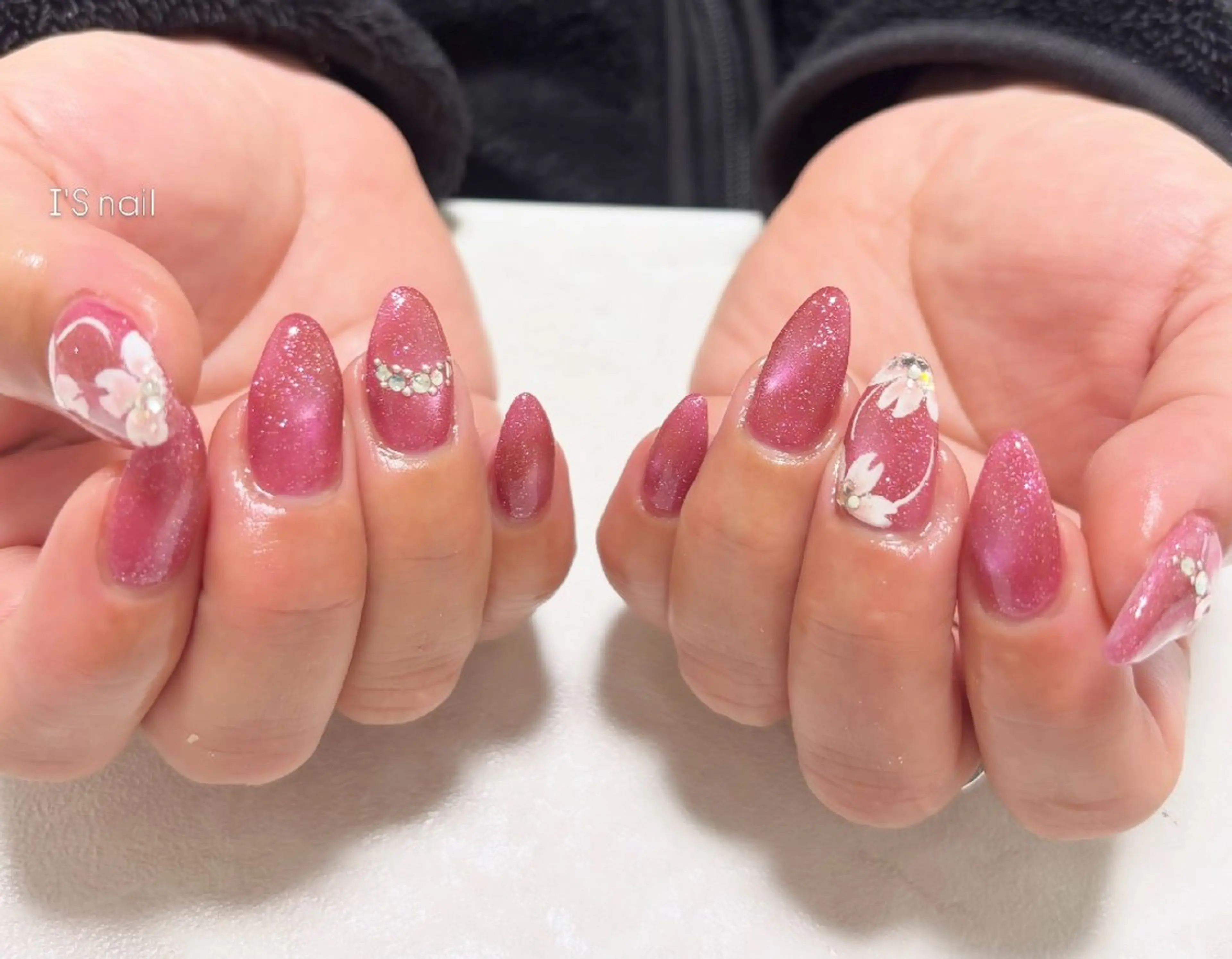 ネイル 桜ネイル ハンドネイル I'S nail 佐野のネイルデザイン