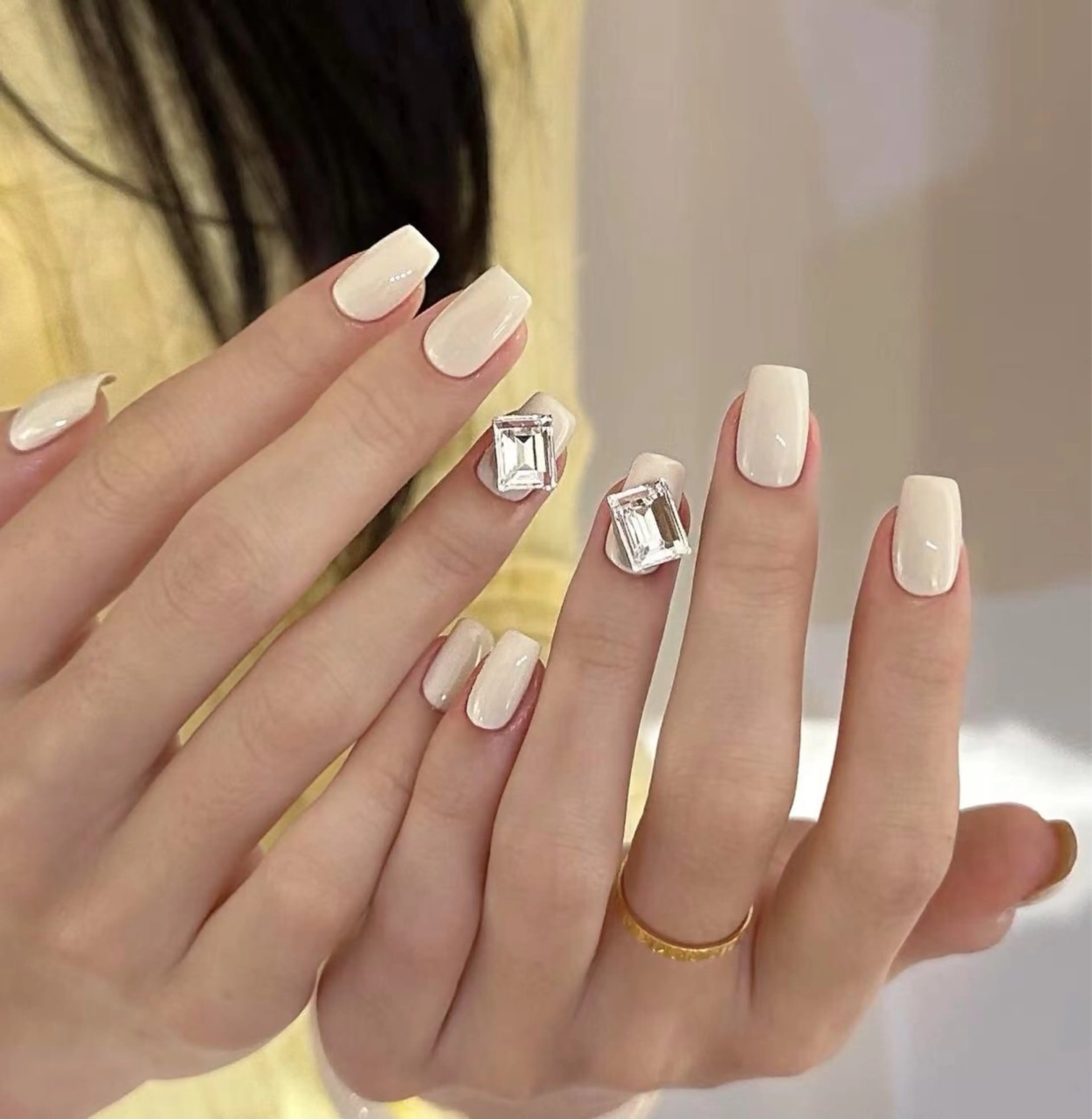 ワンカラー/ラメクラ　パーツ2個/埋め尽くし2本の写真