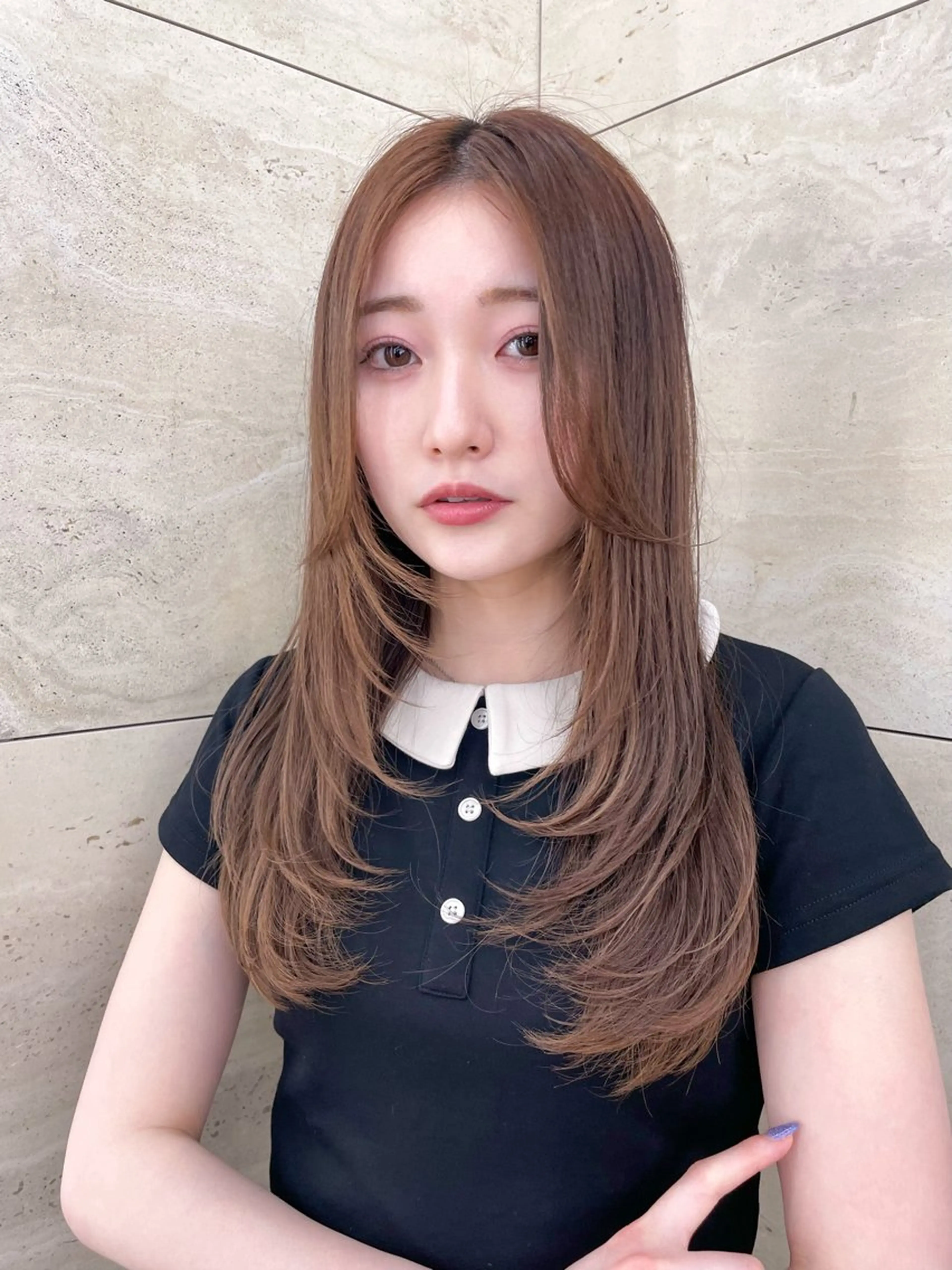 ロング カラー カット ヘアカラー トリートメント 韓国ヘア🇰🇷 レイヤー/芝春樹のヘアスタイル