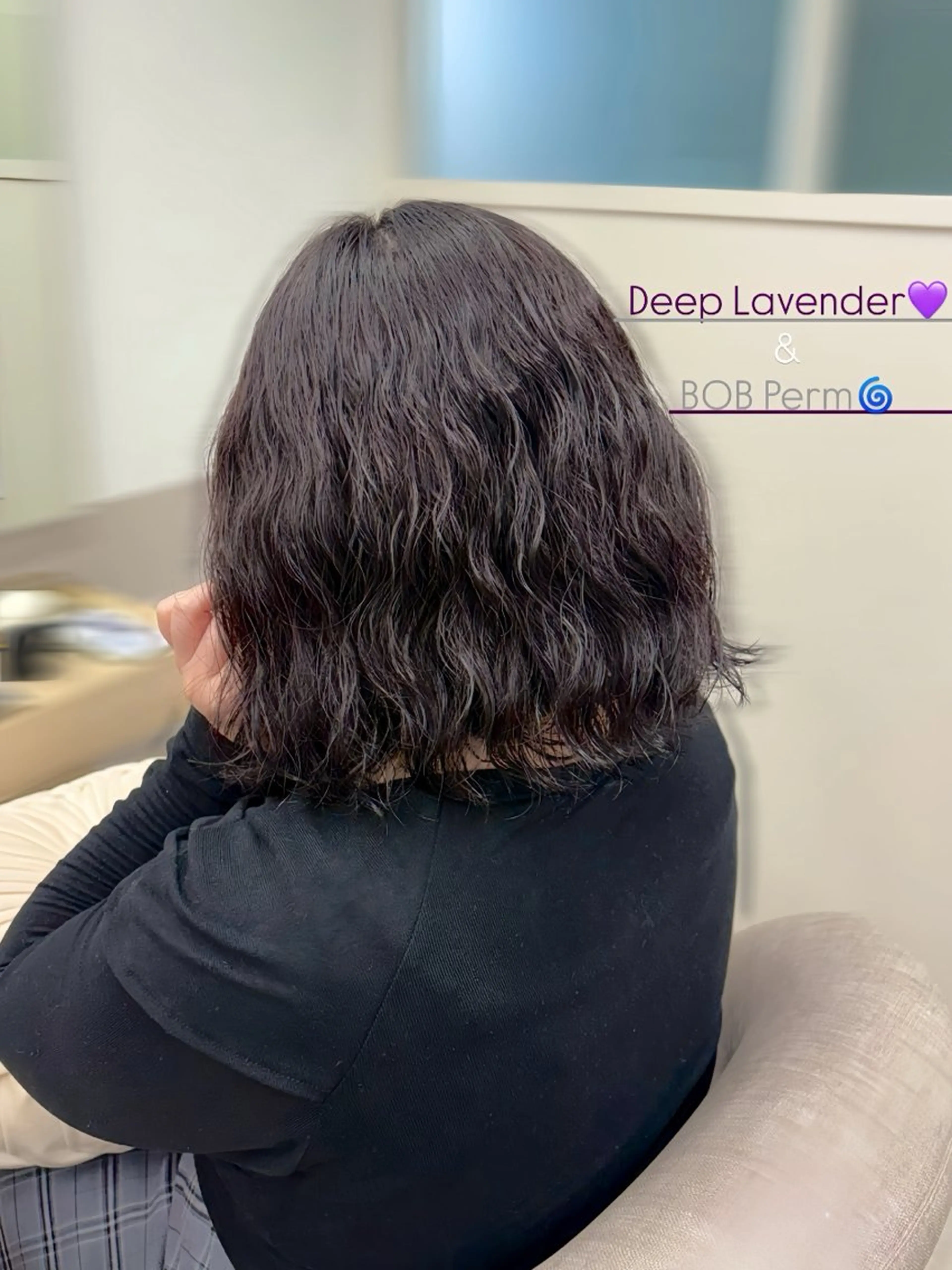 ショート カラー ディープラベンダー ラベンダーカラー ボブ ヘアカラー トリートメント 🌷MIREA🌷 LUANA 難波店のヘアスタイル