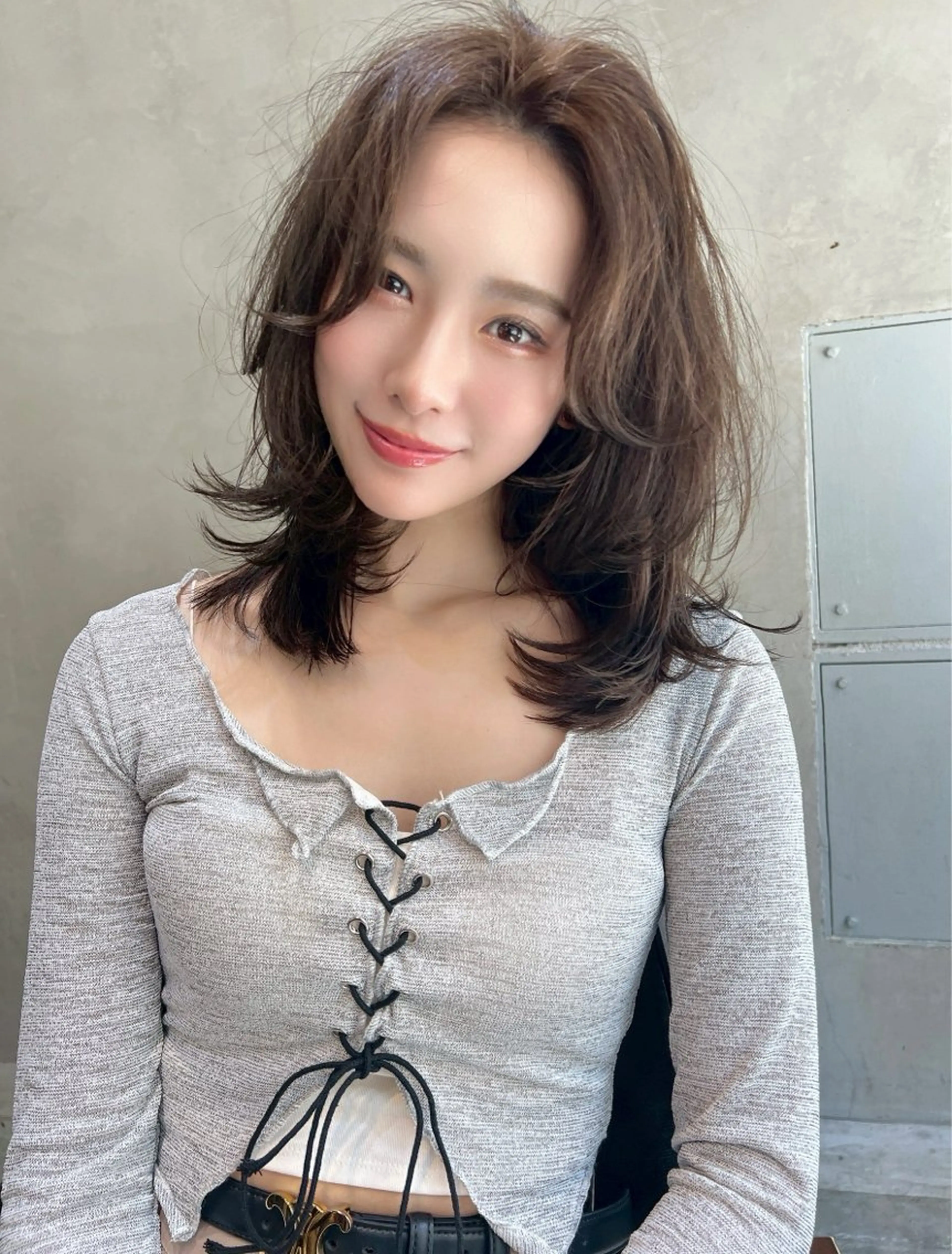 ミディアム 透明感カラー/ 髪質改善/ねねのヘアスタイル