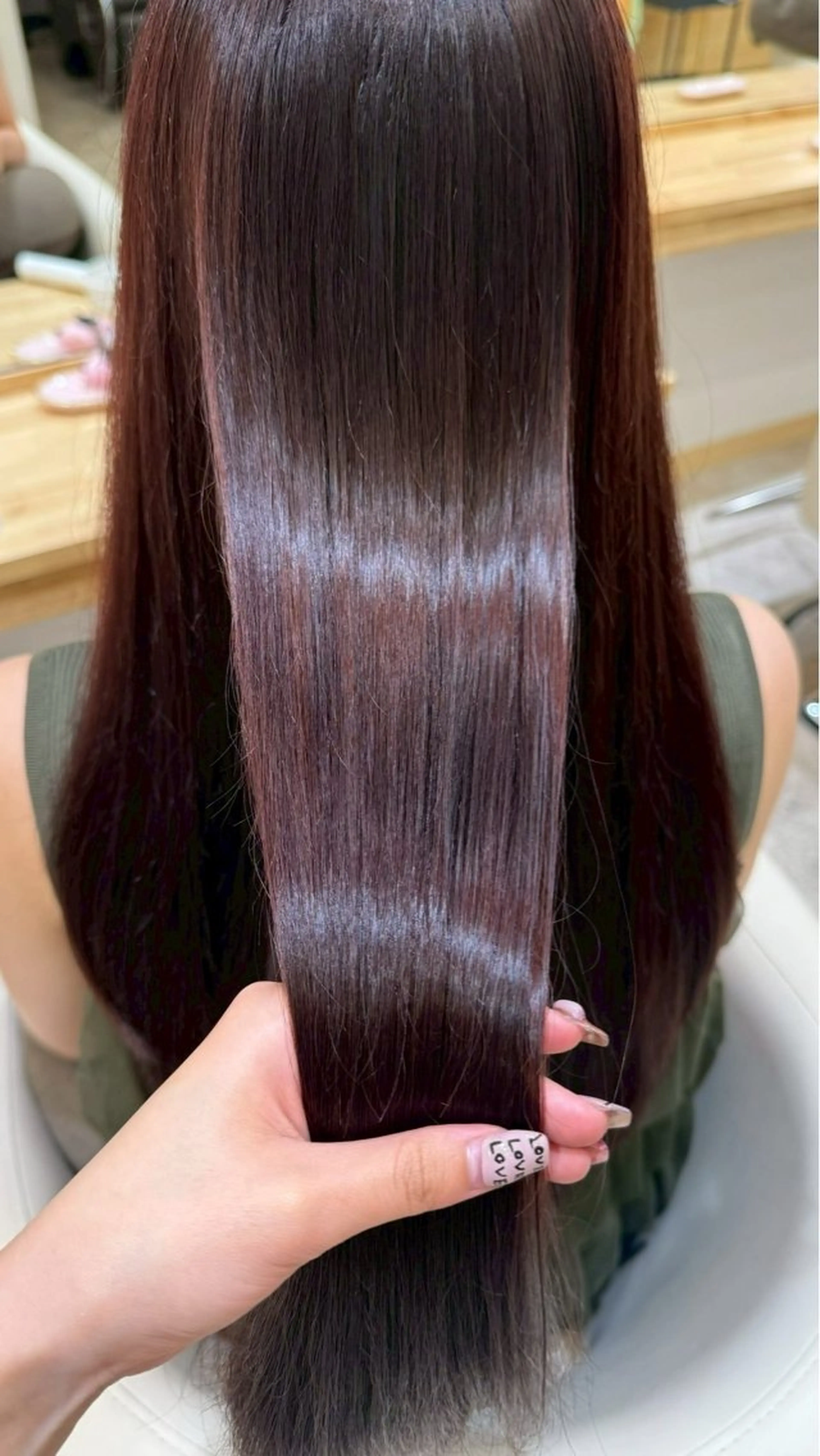 ロング カット ヘアカラー トリートメント ブリーチなし艶カラー /いくののヘアスタイル