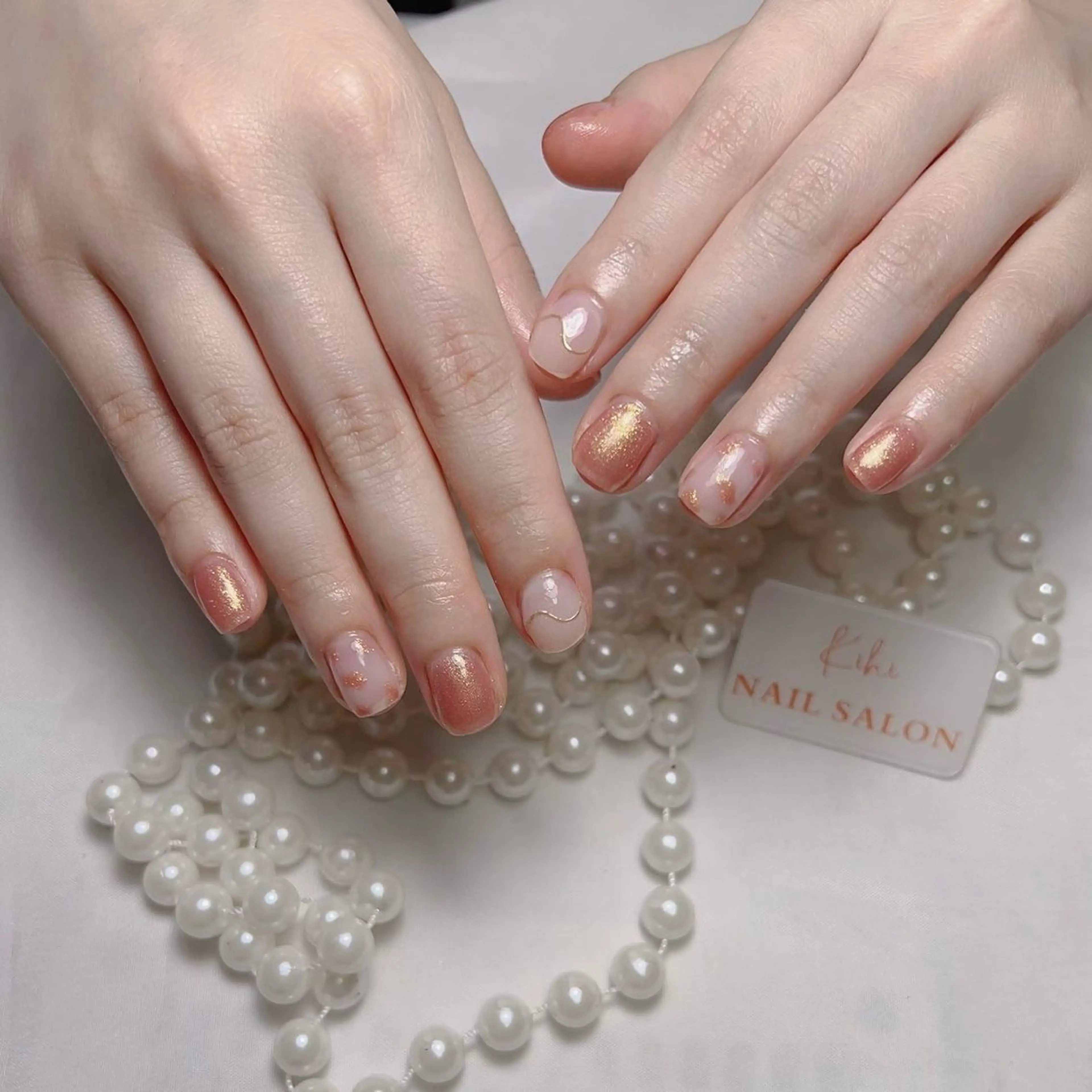 ネイル アートネイル フレンチネイル ジェルネイル グラデーション 韓国ネイル ハンドネイル 💕鈴木ユリ パラジェル/オフ無料のネイルデザイン