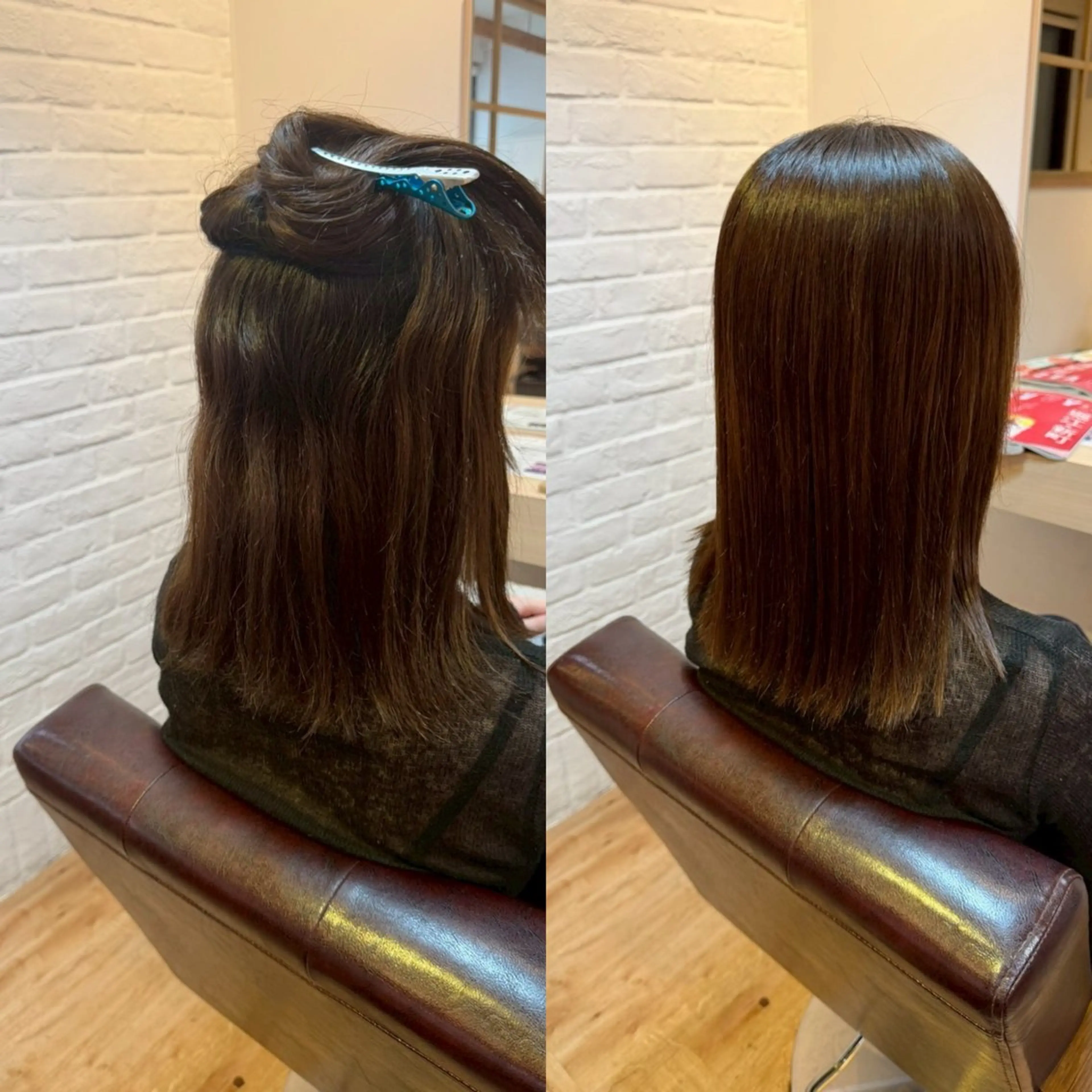 ミディアム 髪質改善 縮毛矯正 カット 縮毛矯正 トリートメント little心斎橋所属・美髪/髪質改善/ カラー/シャケのヘアスタイル