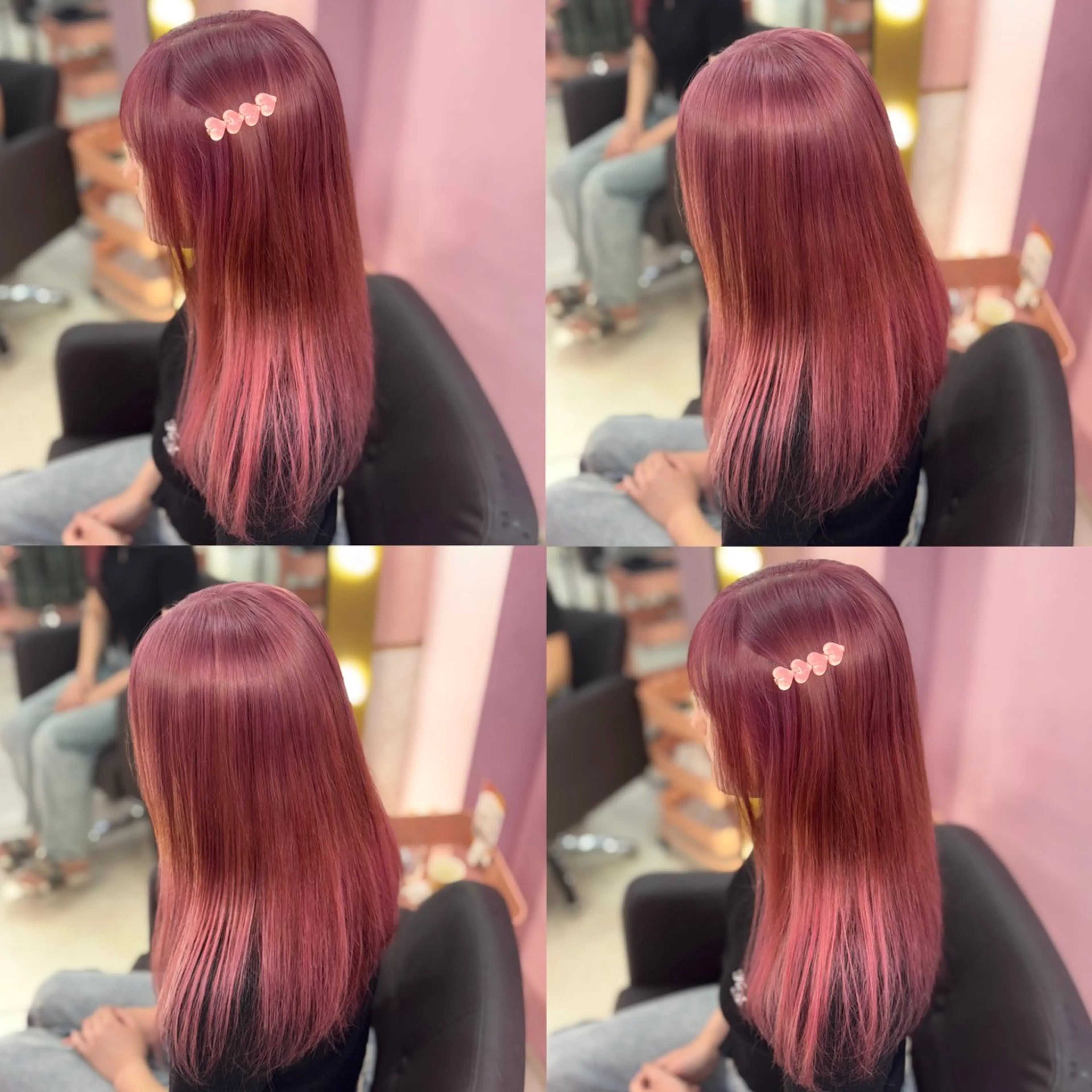 【💗甘ふわピンク💗】1回ケアブリーチ➕ピンクカラー➕髪質改善トリートメント️の写真