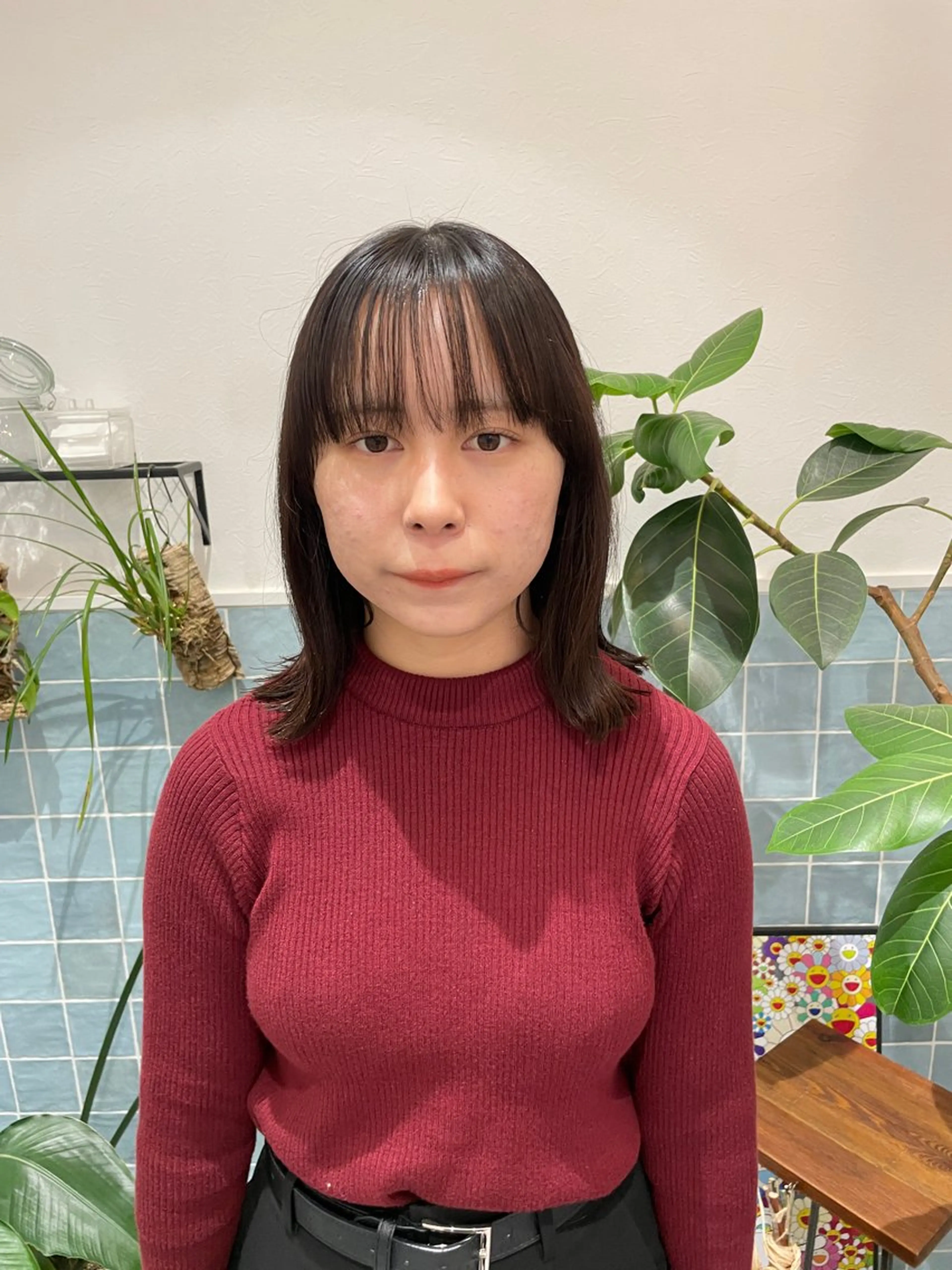 ミディアム 顔周りカット カット 🕊髪質改善 ストレート🕊まいのヘアスタイル