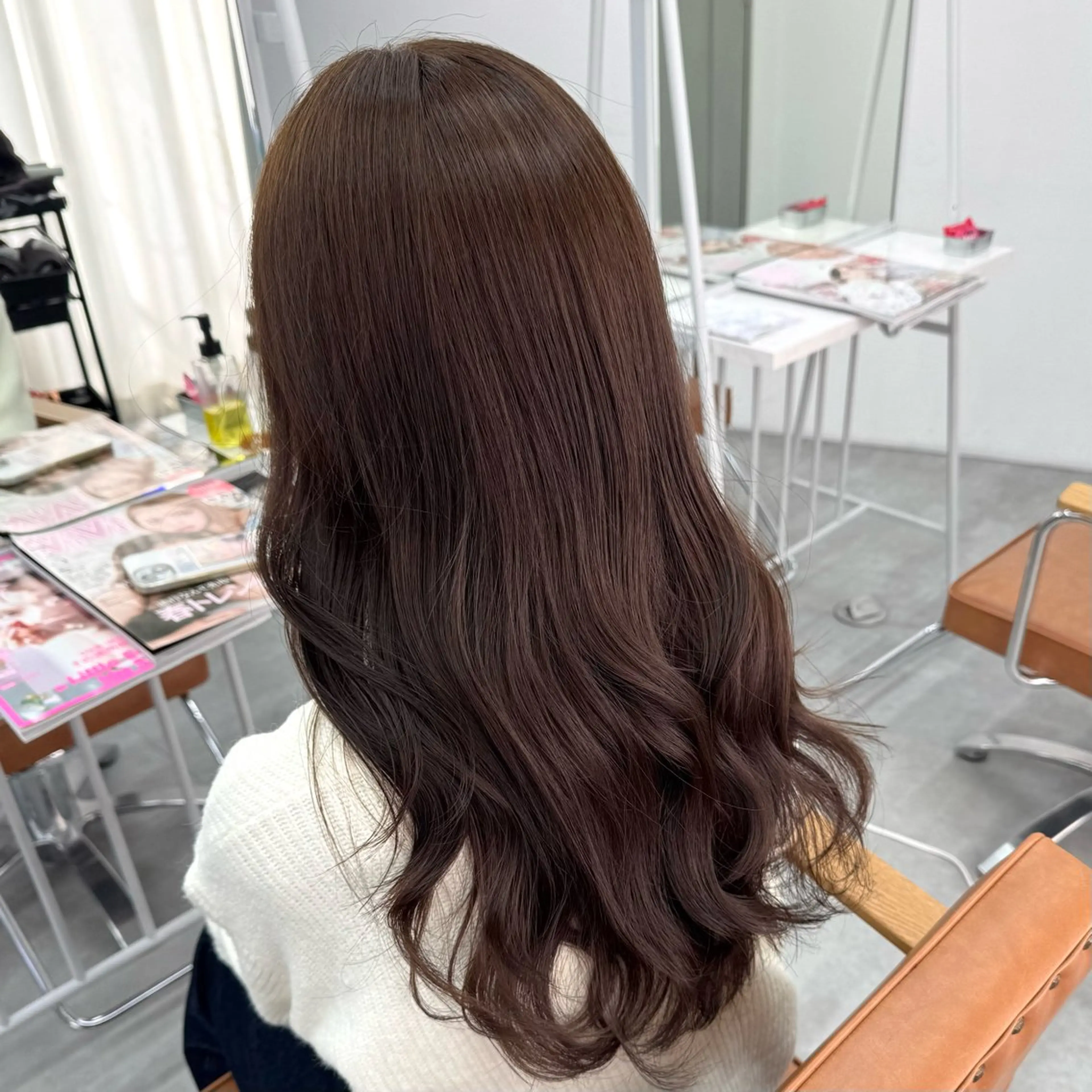 セミロング カラー ヘアアレンジ ヘアカラー トリートメント ブリーチなしカラー /新百合ヶ丘/安形翔のヘアスタイル