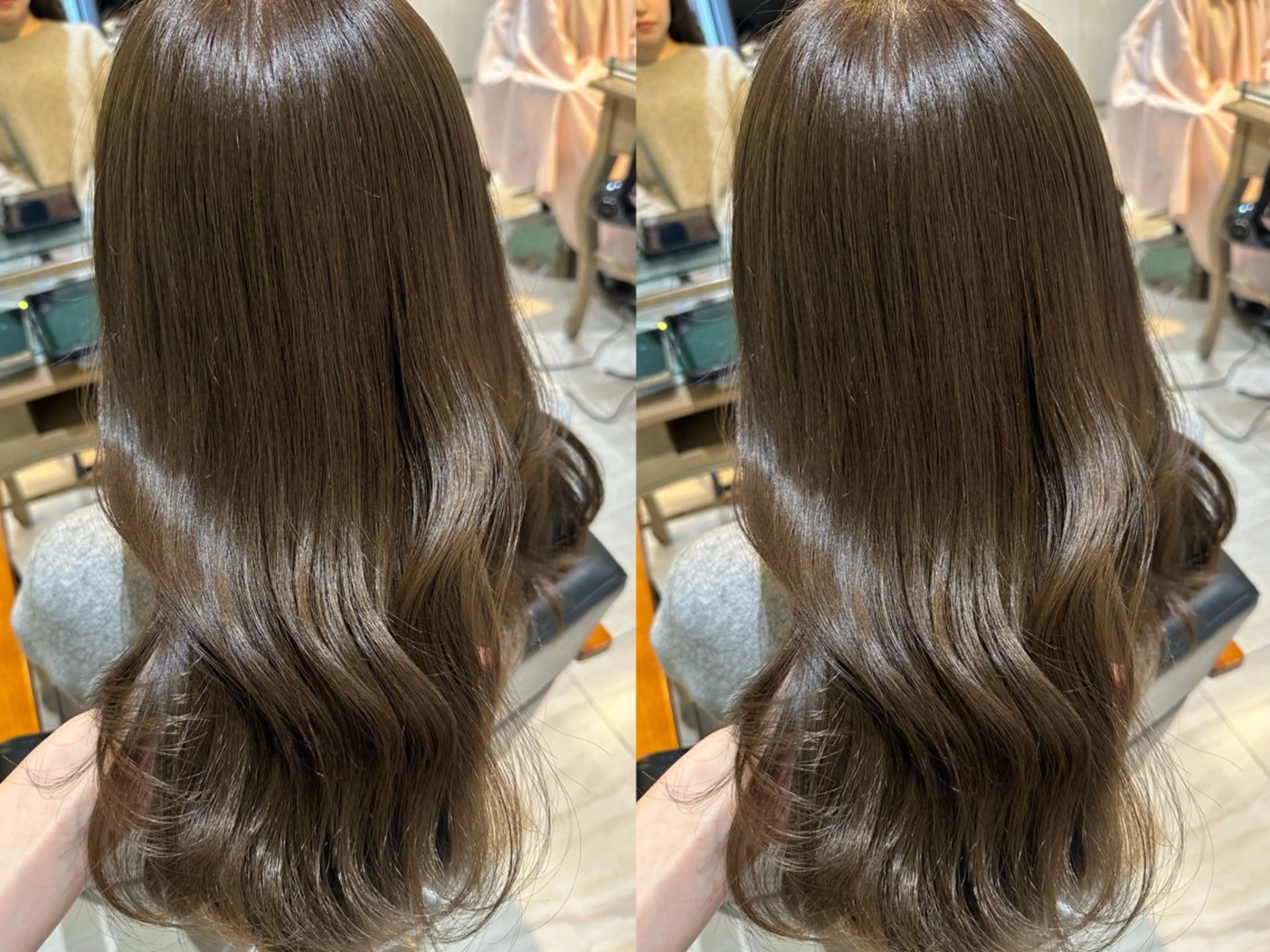 ロング カラー ベージュカラー オリーブベージュ 透けるbrown カラー🎗♡yukaのヘアスタイル