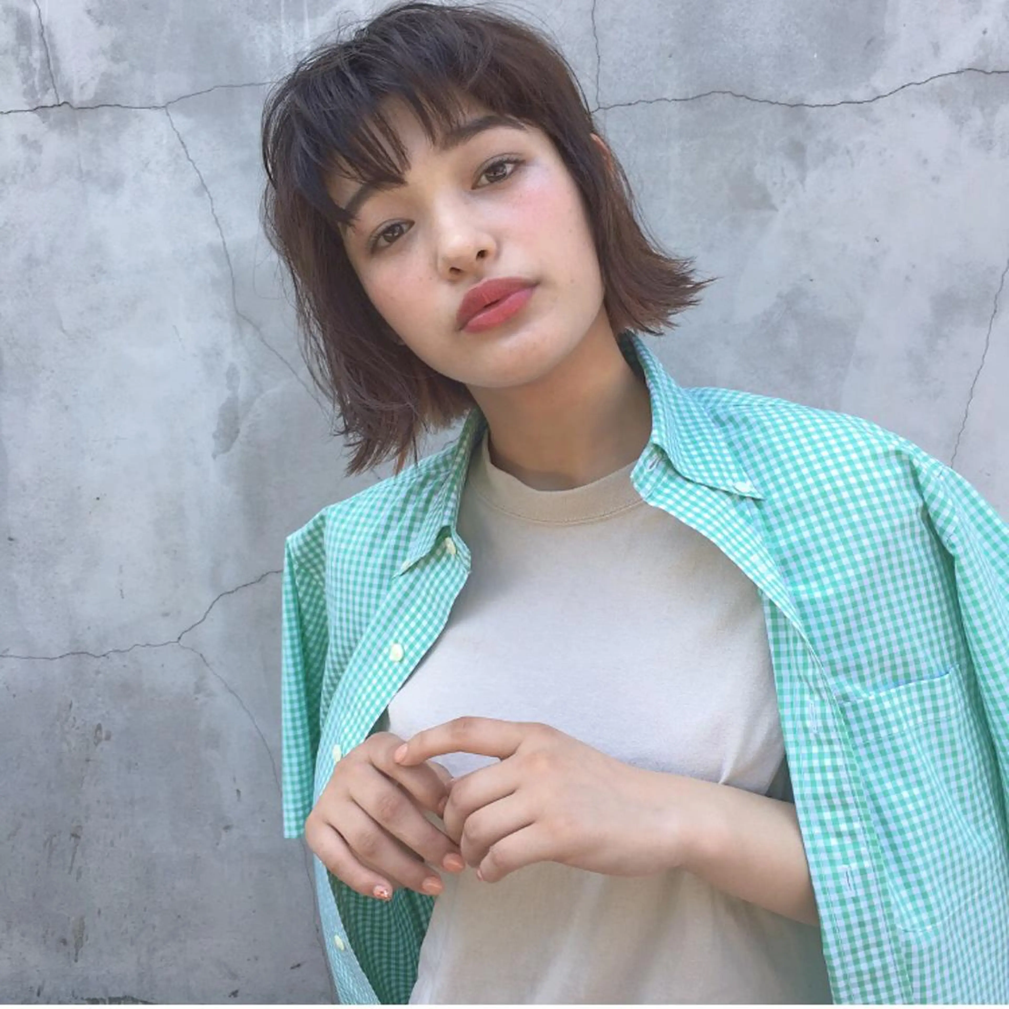 ショート ミディアム セミロング ロング カラー ヘアアレンジ アッシュ ダークアッシュ レイヤーカット BLend 渋谷のヘアスタイル