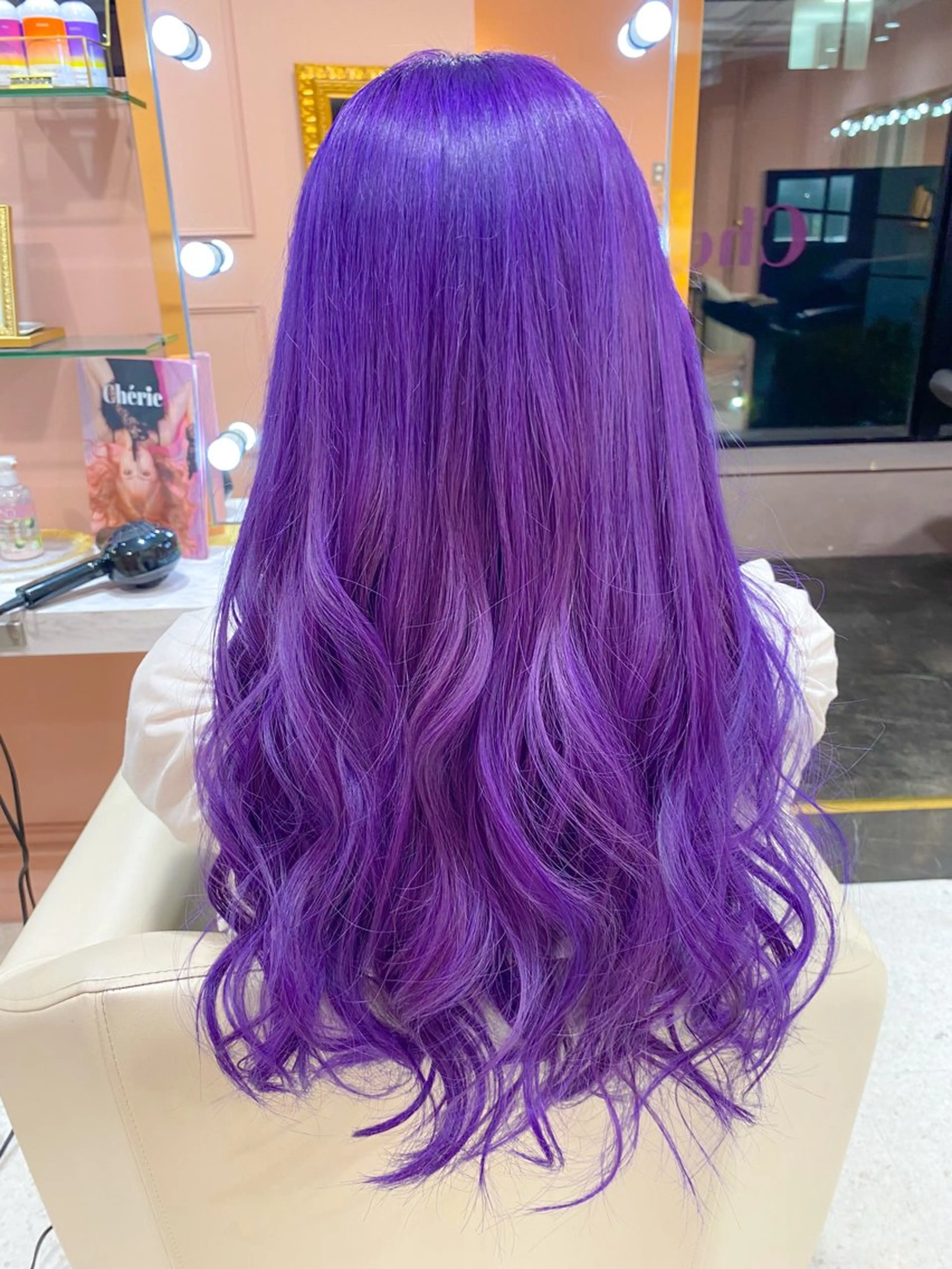 ロング カラー ピンクカラー パープルカラー Cherie所属・Chérie Honokaのヘアスタイル