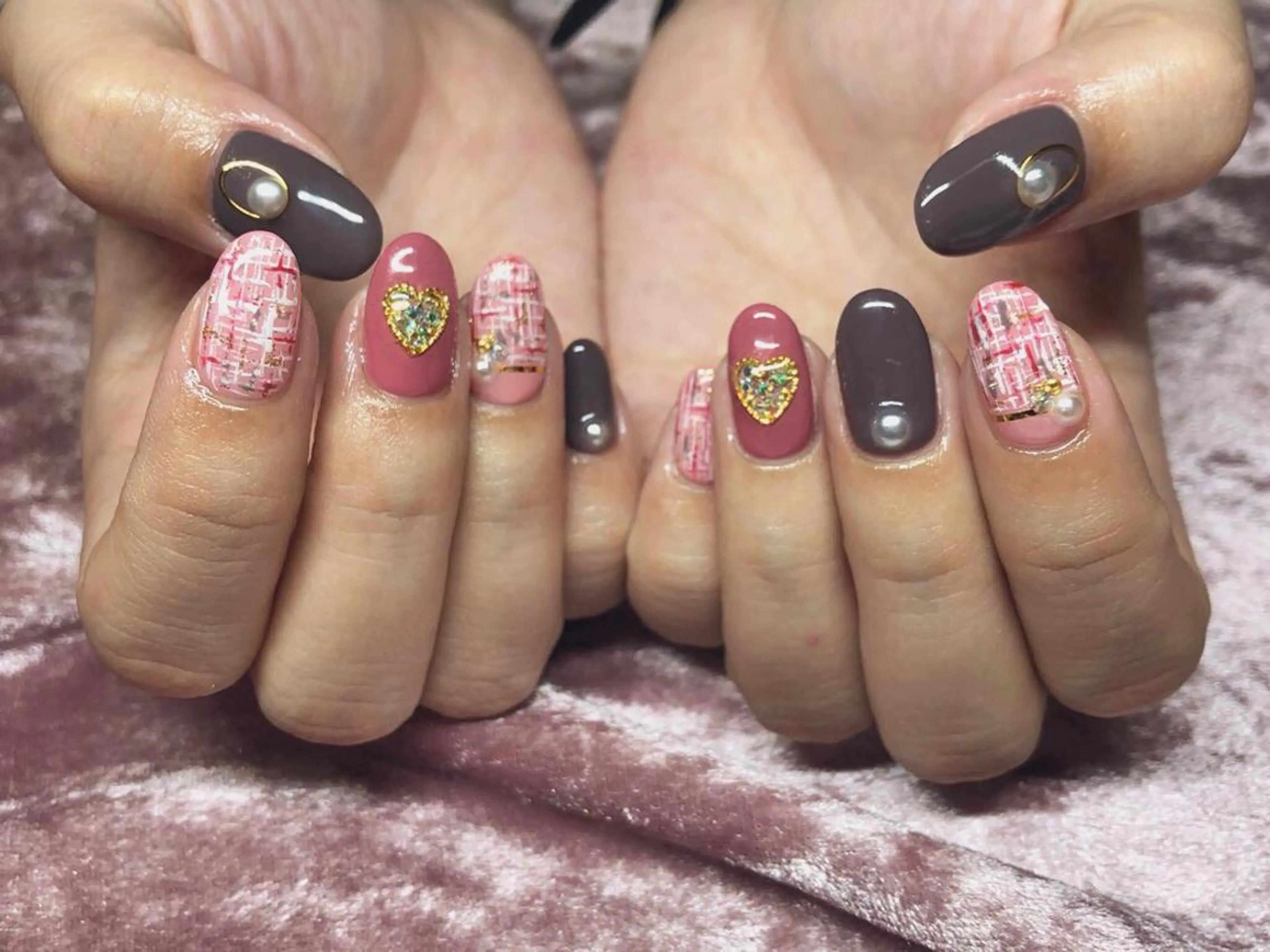 ネイル 持ち込み ハンドネイル ☽ ☾のネイルデザイン