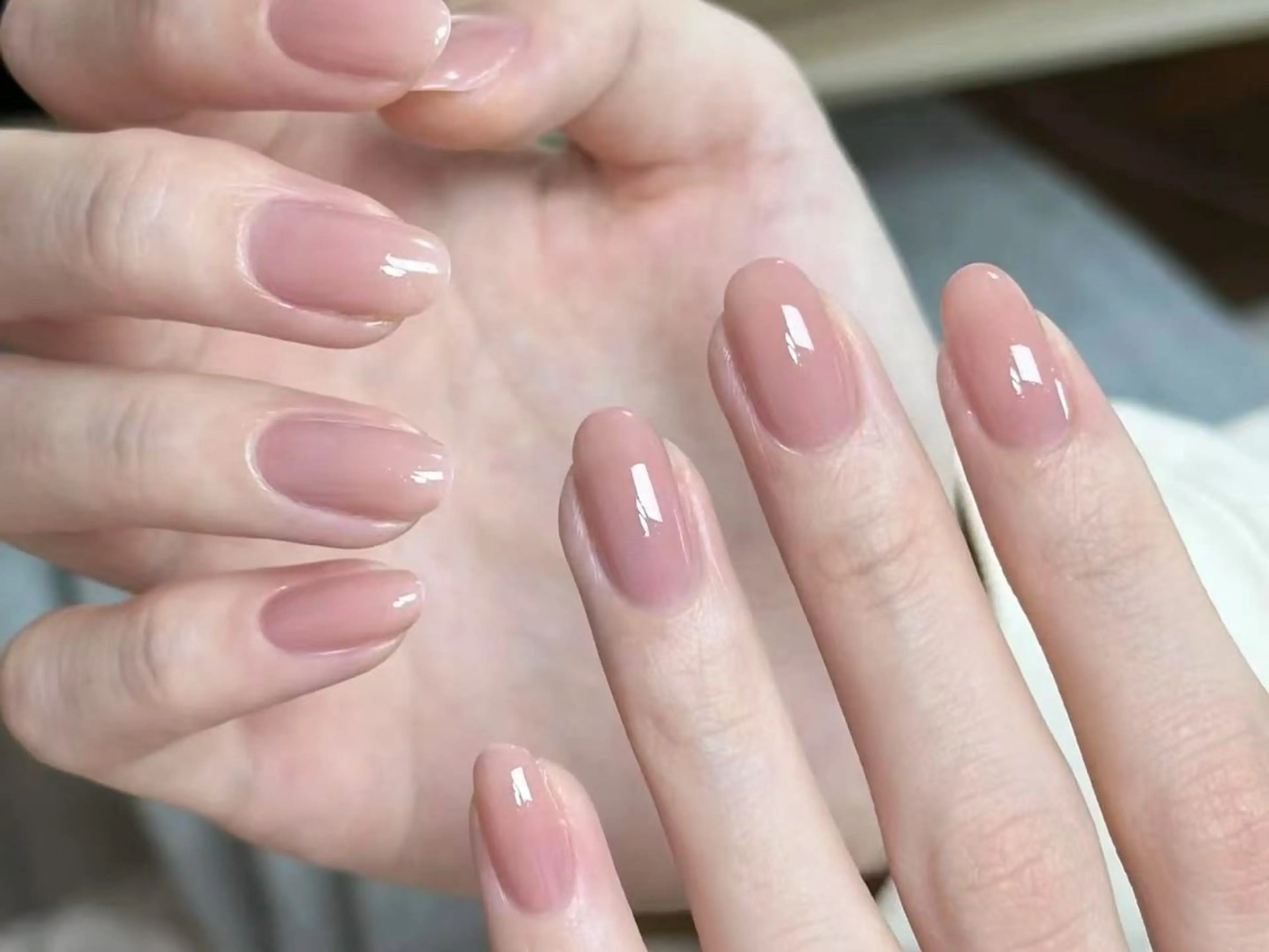 【オフィスシンプル】自爪💅究極の美フォルムワンカラー✨の写真