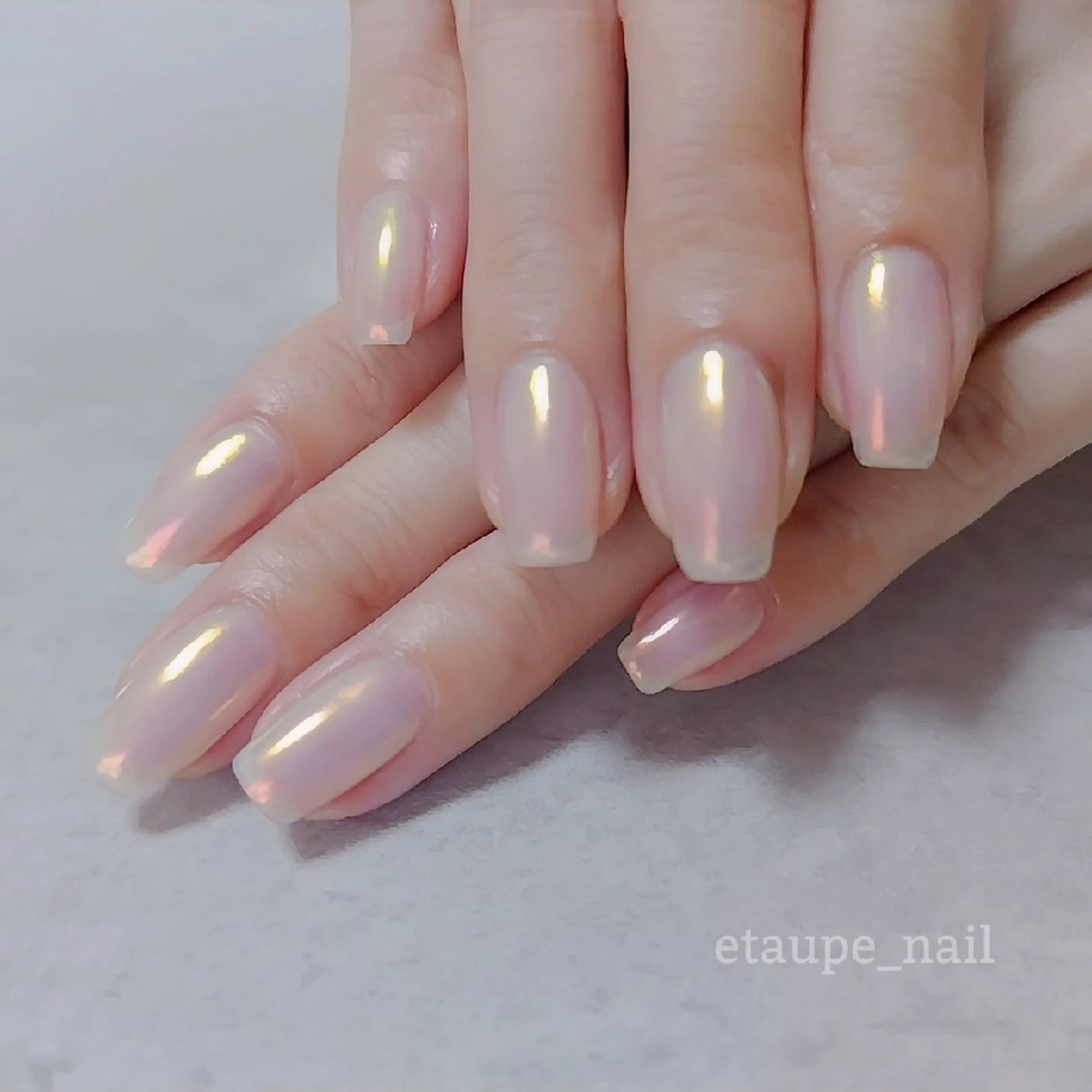 ネイル オーロラネイル ミラーネイル etaupe nail所属・向原自宅サロン ★エトープネイルのネイルデザイン
