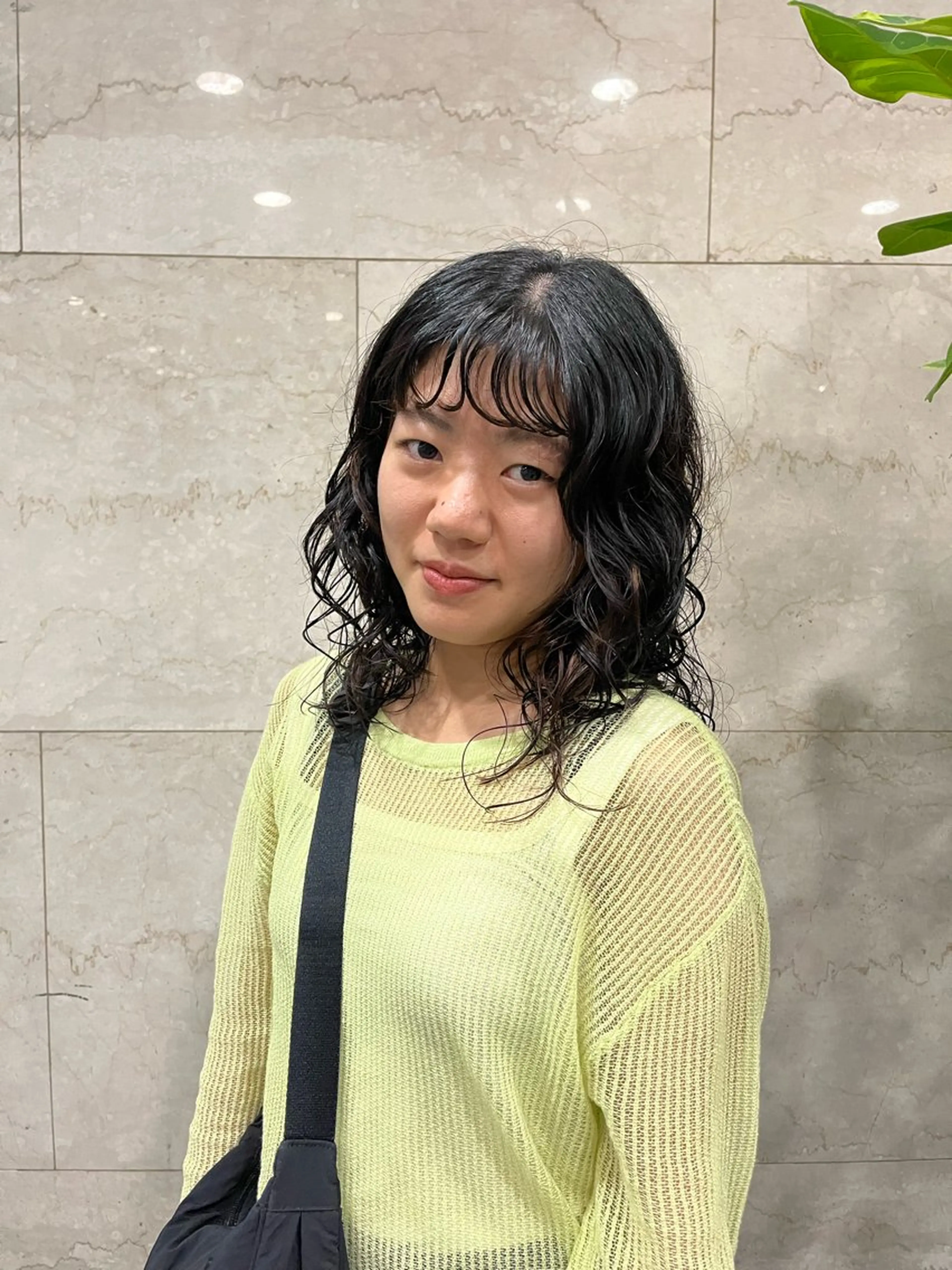 パーマ えんぐちとも／透明感 カラー／博多ボブのヘアスタイル