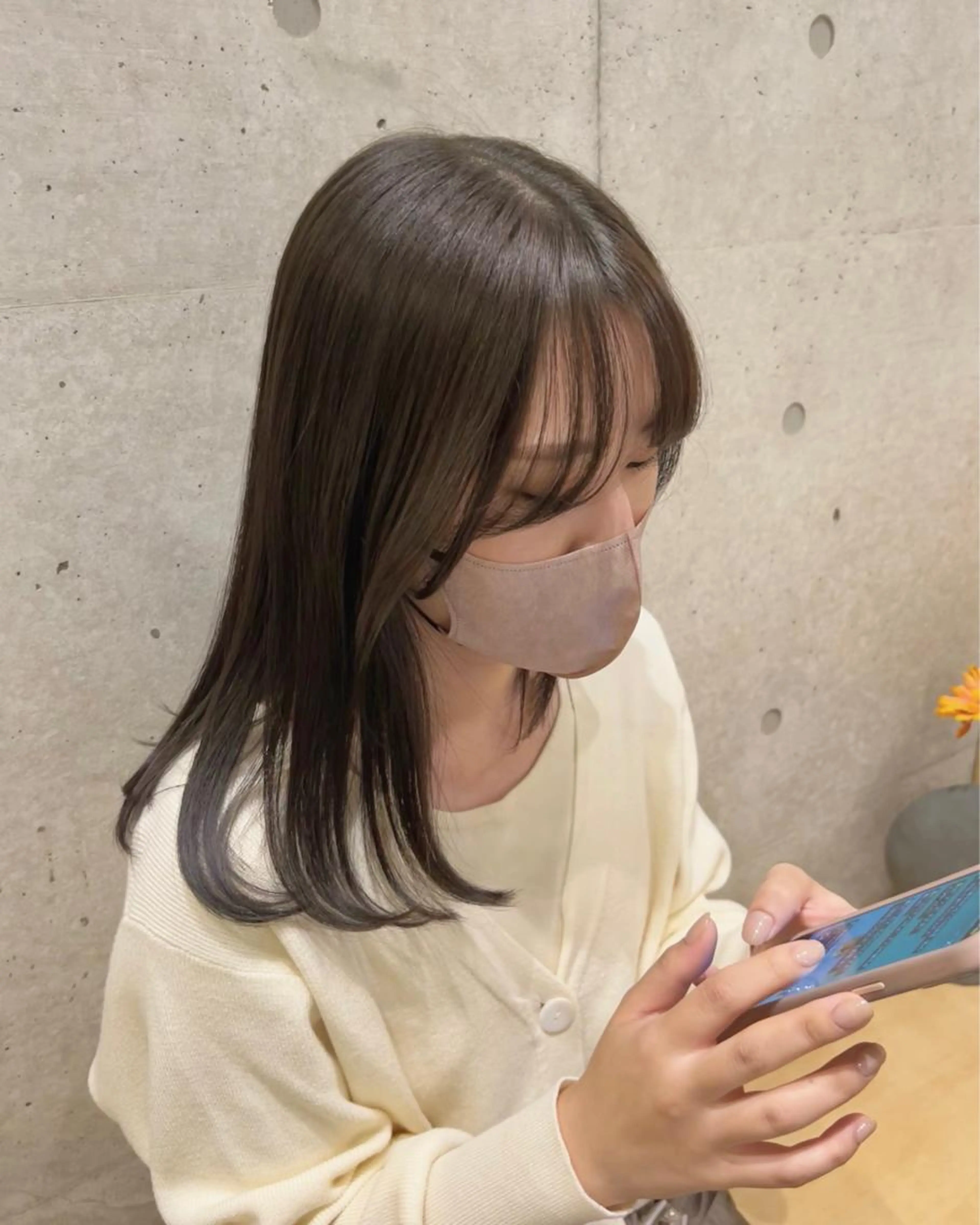 🩶似合わせカット＋透明感ケアカラー＋髪質改善トリートメント🩶の写真