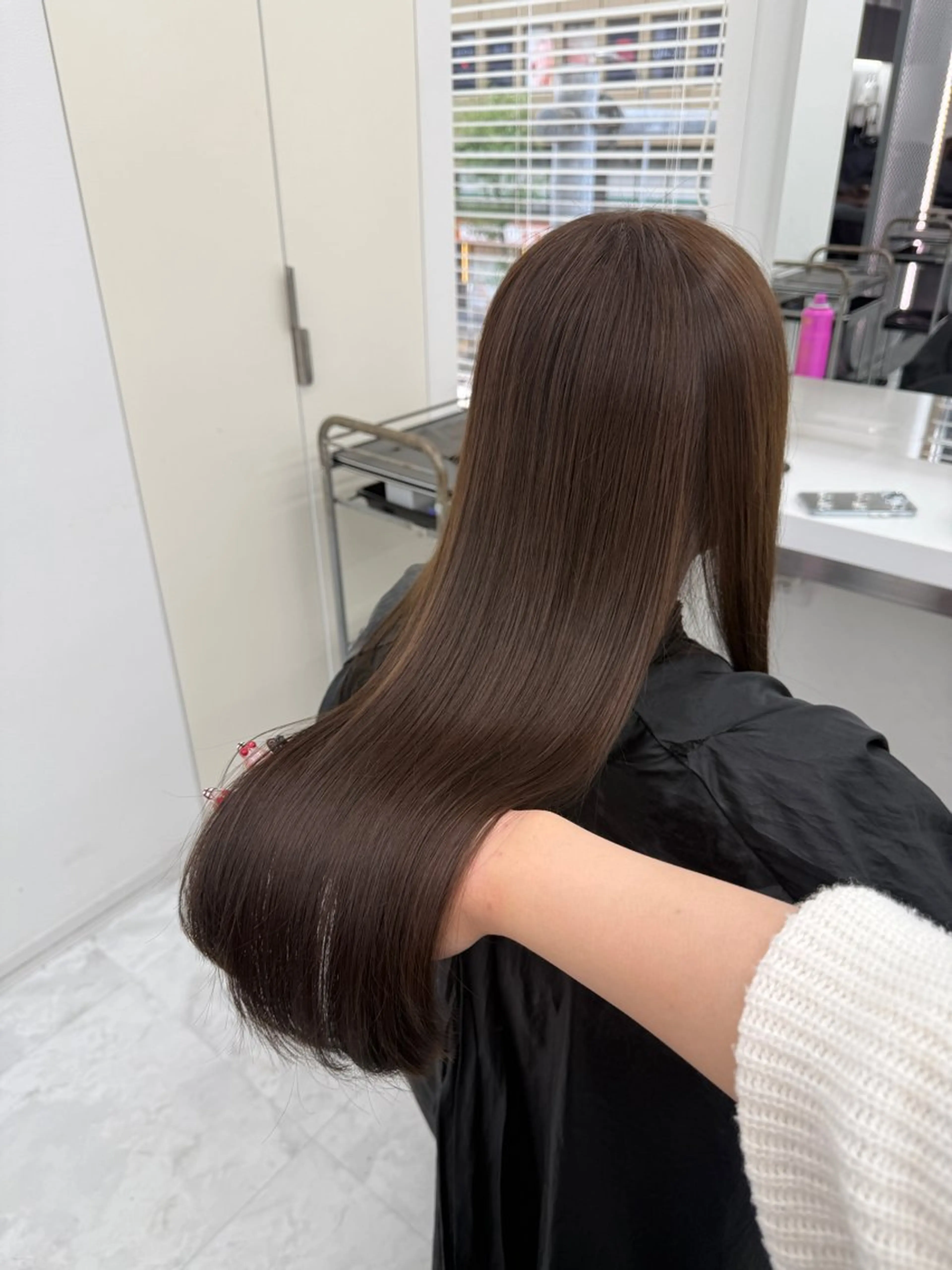 セミロング カラー ヘアアレンジ ベージュカラー 🎀Girly艶髪カ ラー🎀Harukaのヘアスタイル