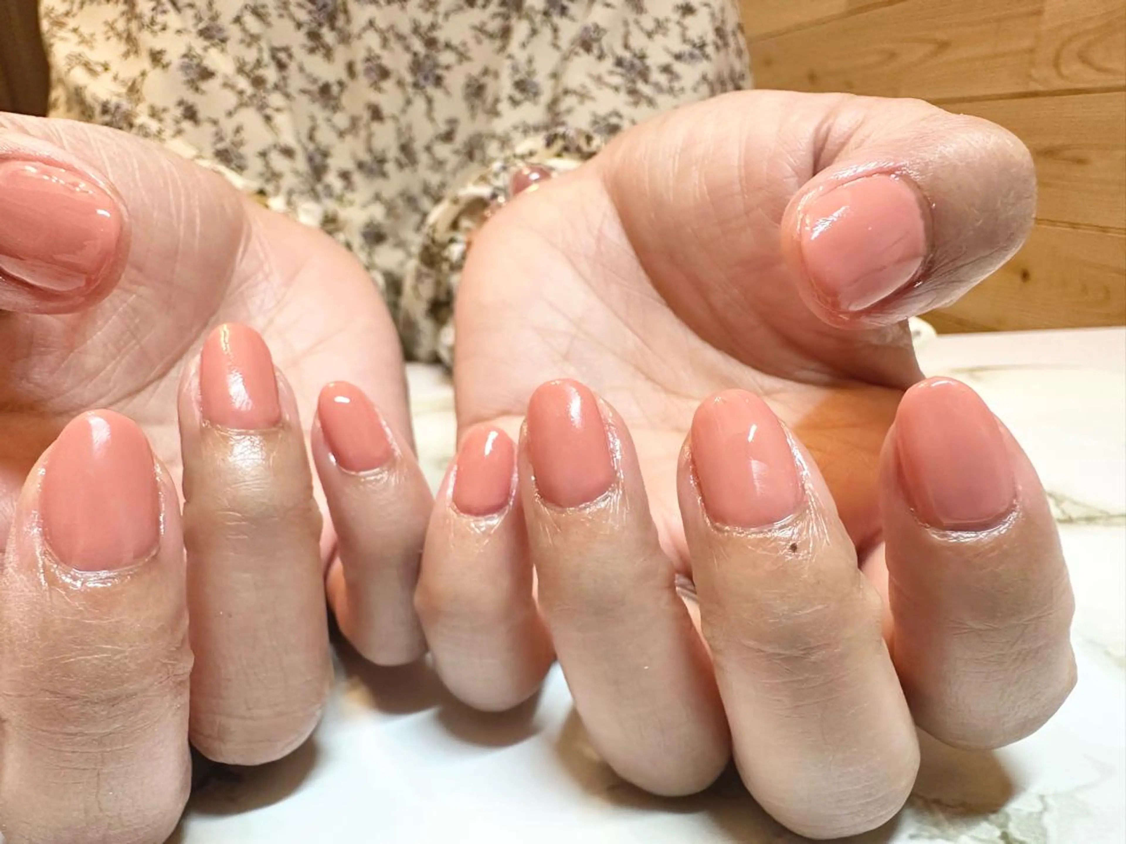 ネイル ワンカラーネイル オレンジ Nailsalon yuuchiのネイルデザイン