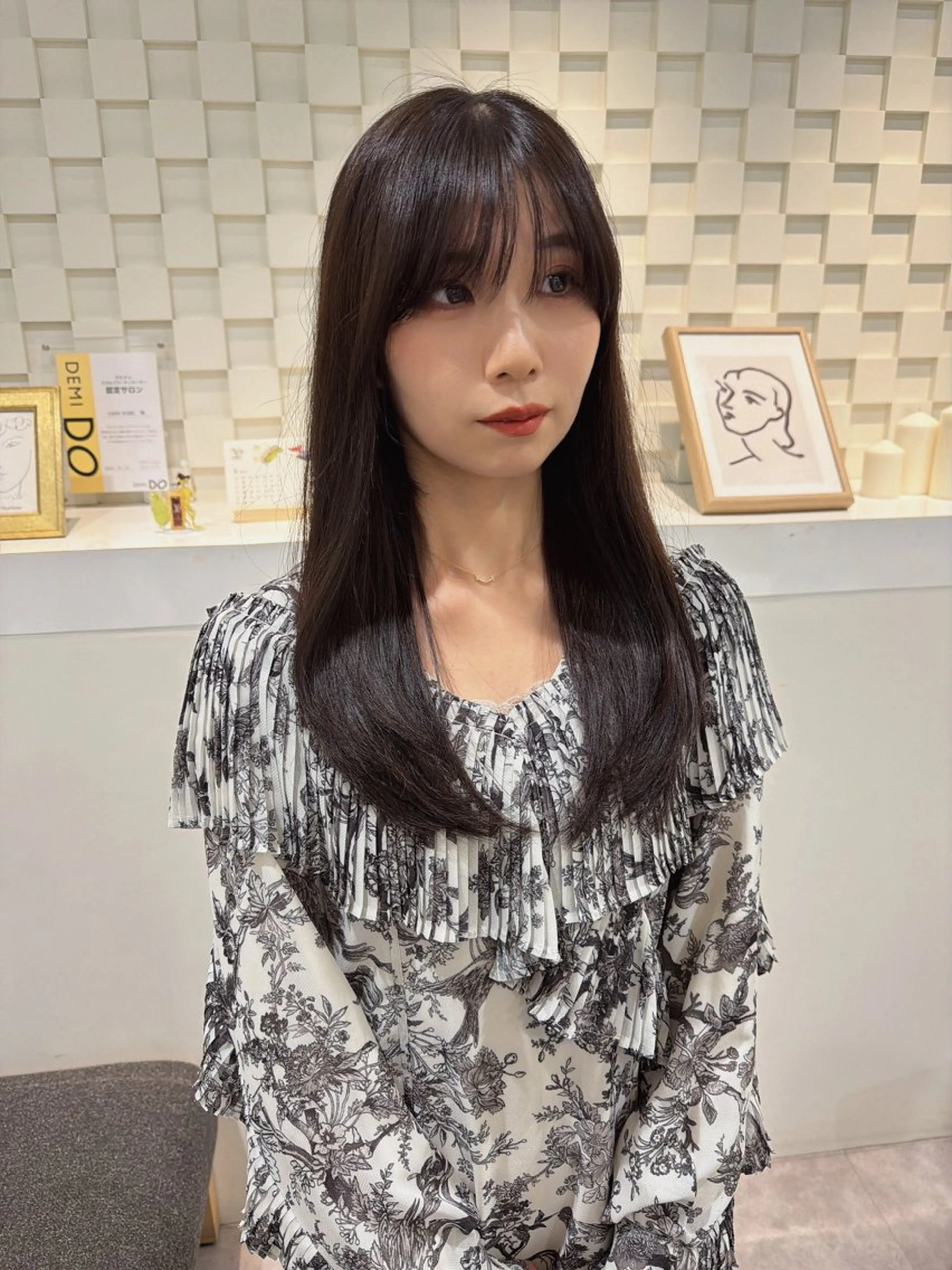 ロング 顔周りカット カット ヘアカラー CARE ．KOBE所属・京谷 日向のヘアスタイル