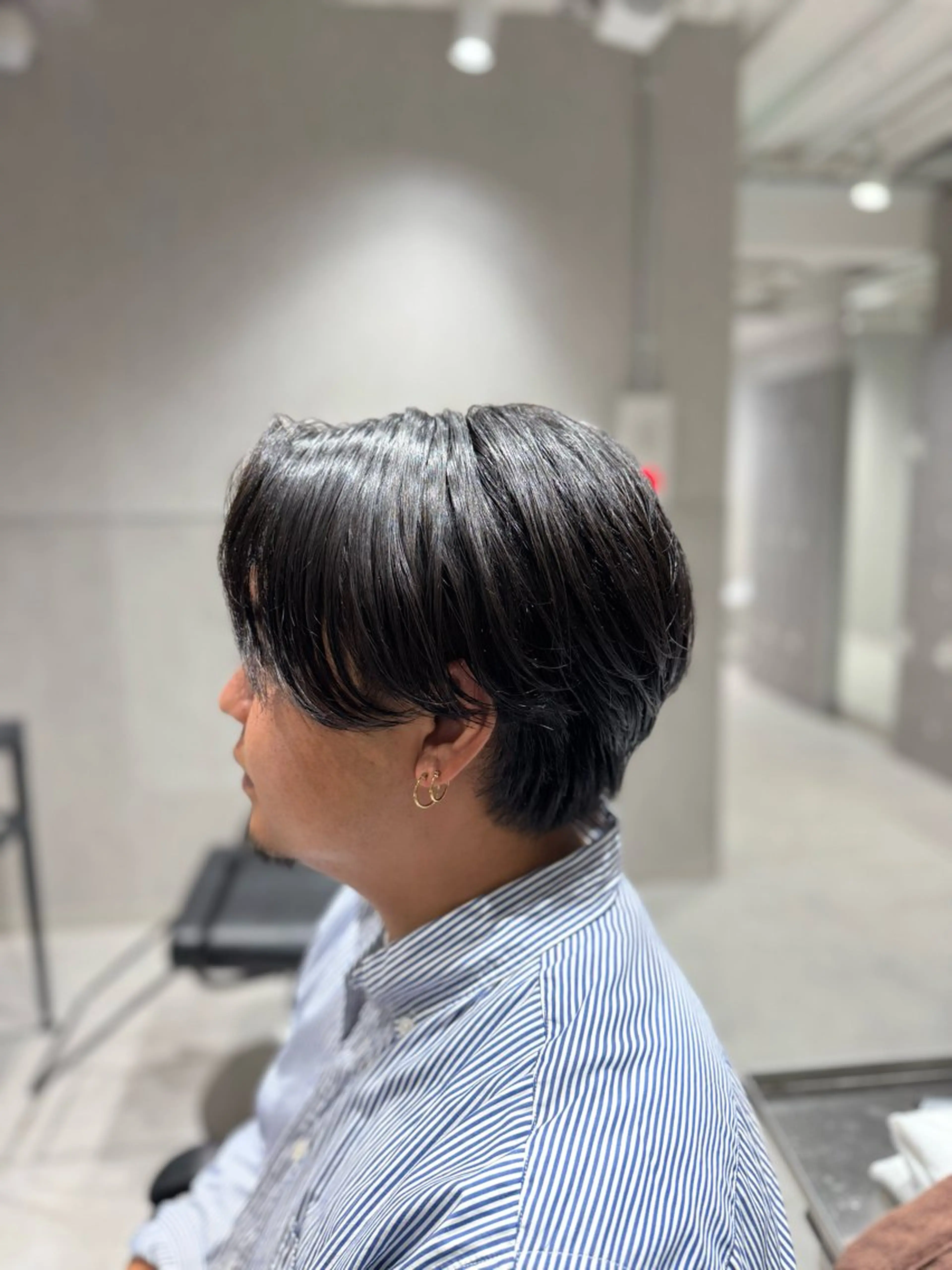 メンズ センターパート カット 曲がる縮毛/カルマパ ーマ/池袋/横村大全のヘアスタイル