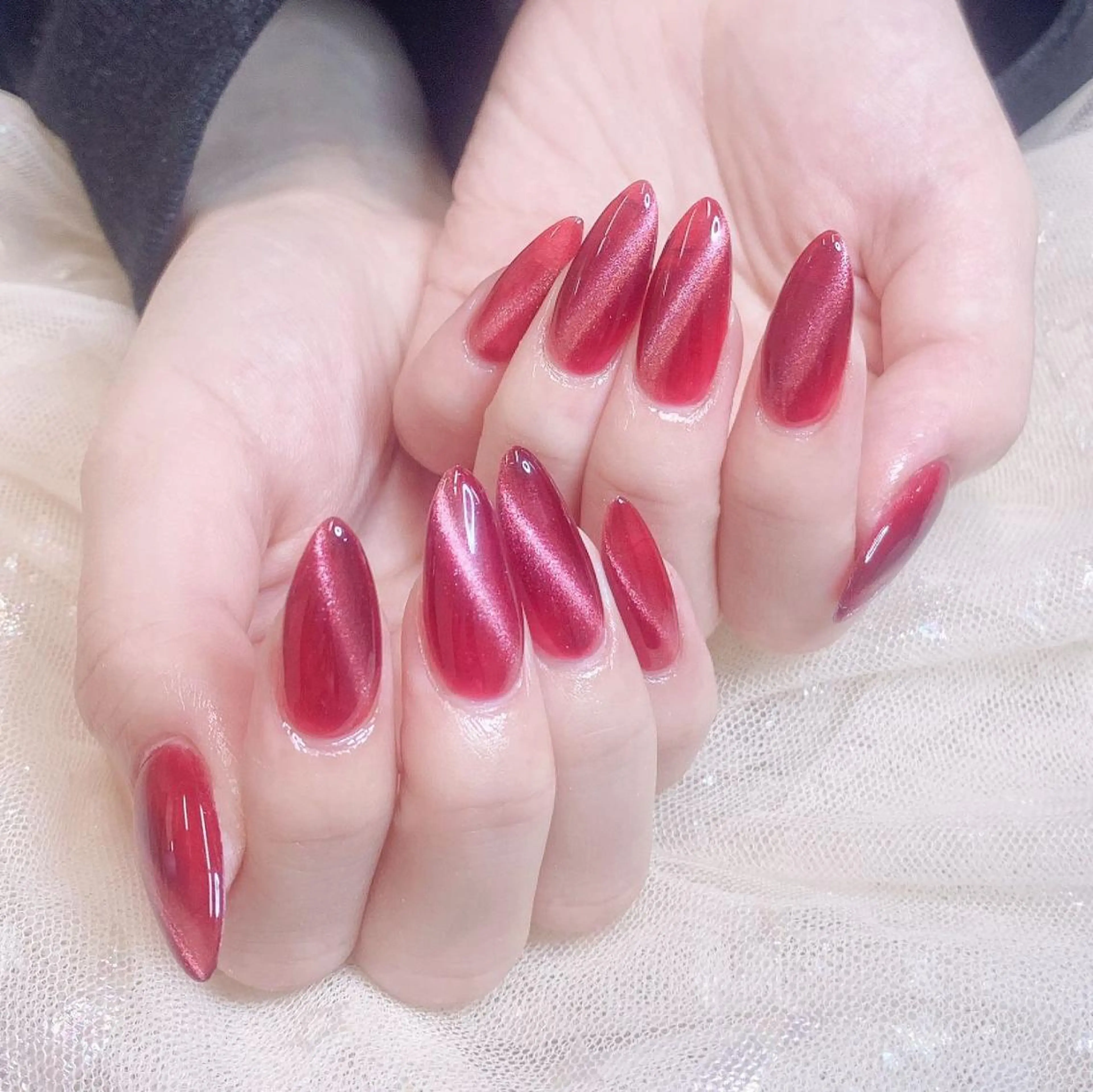 ネイル 長さ出し マグネットネイル ワンカラーネイル ネイルチップ 💗キラネイル💗 モチ最高のネイルデザイン