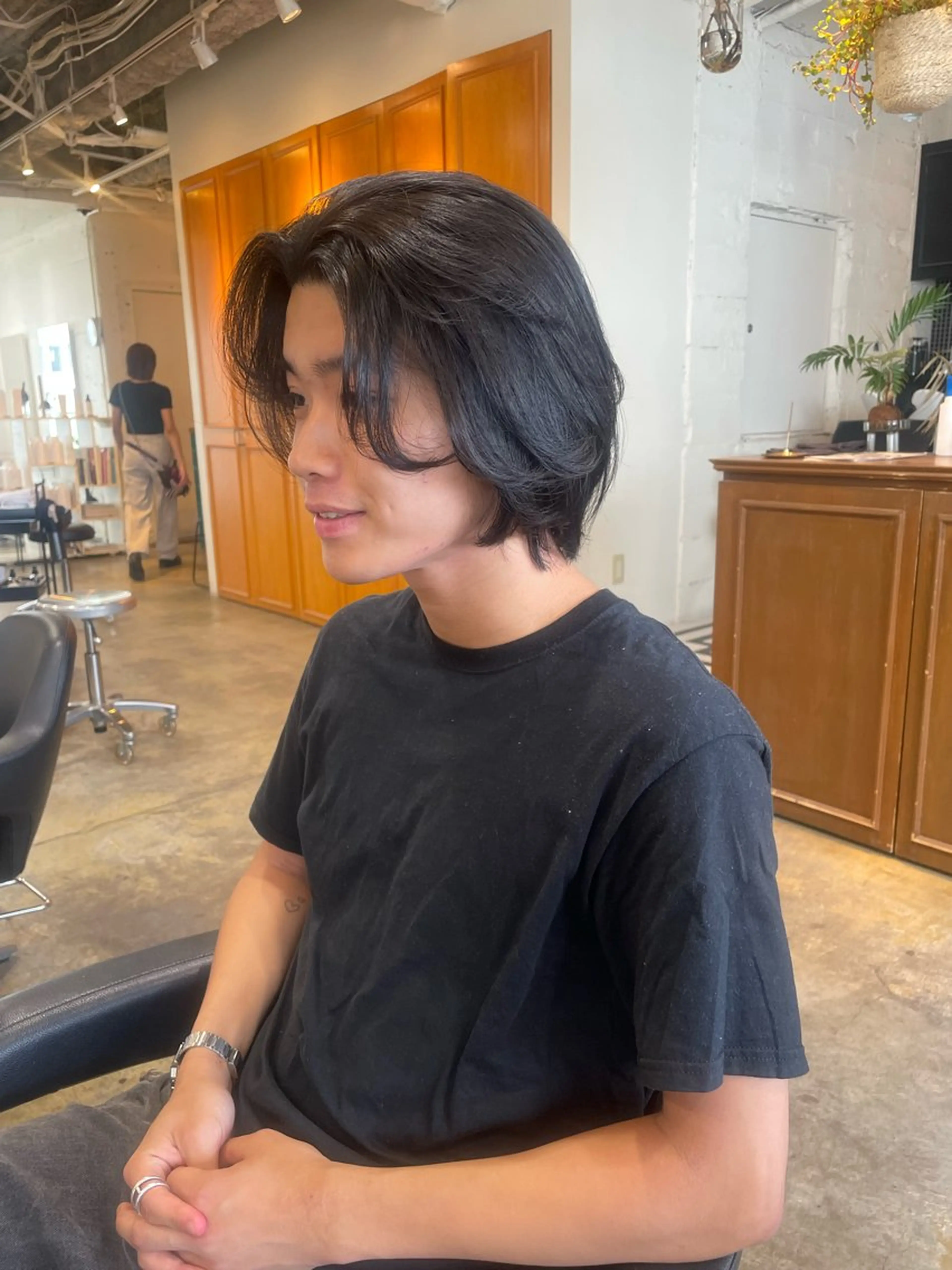 パーマ メンズ ボブ RIN／韓国ヘア レイヤーカットのヘアスタイル