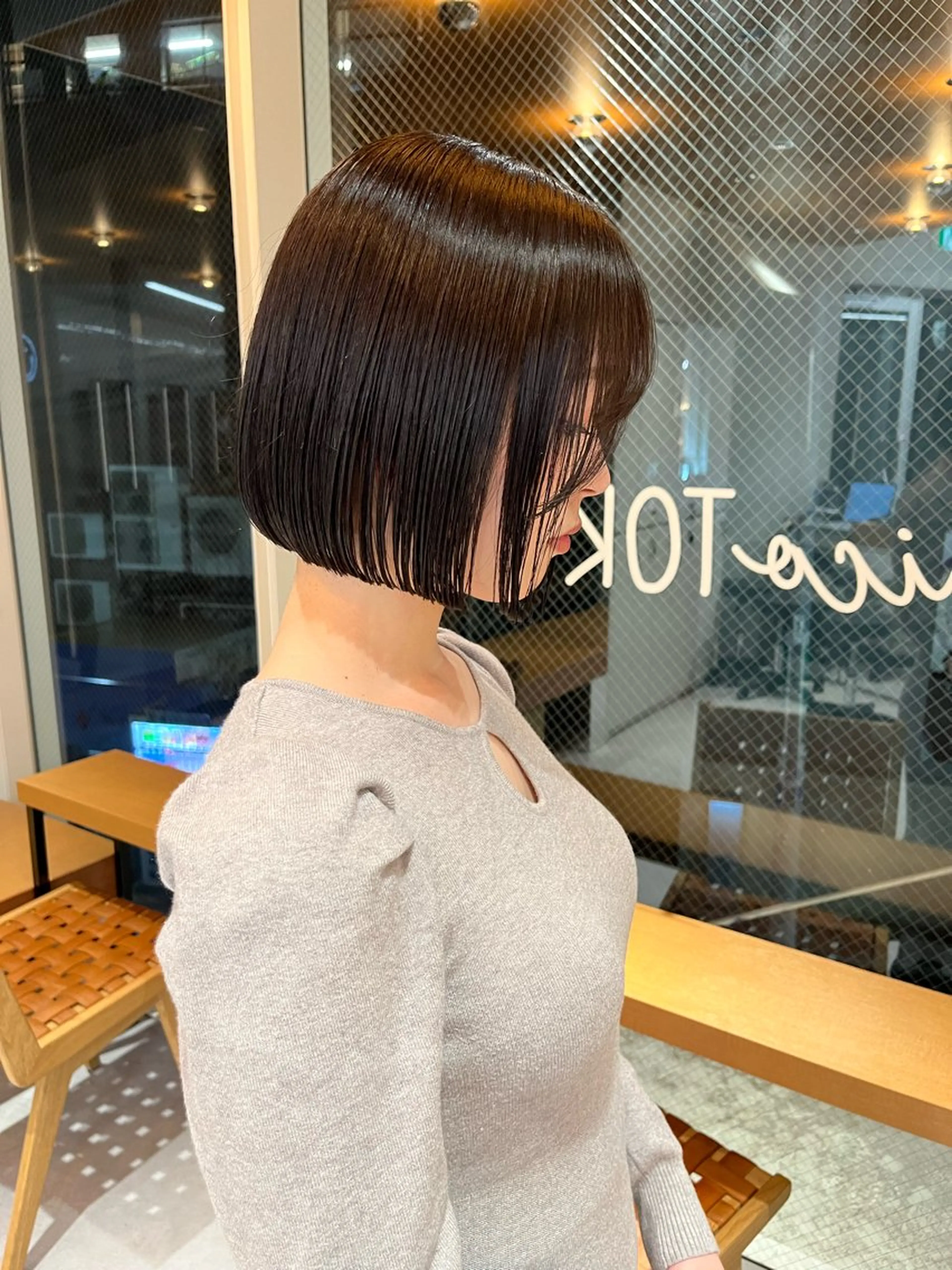 ミディアム カラー ボブ&透明感カラー ♡TOMOEのヘアスタイル