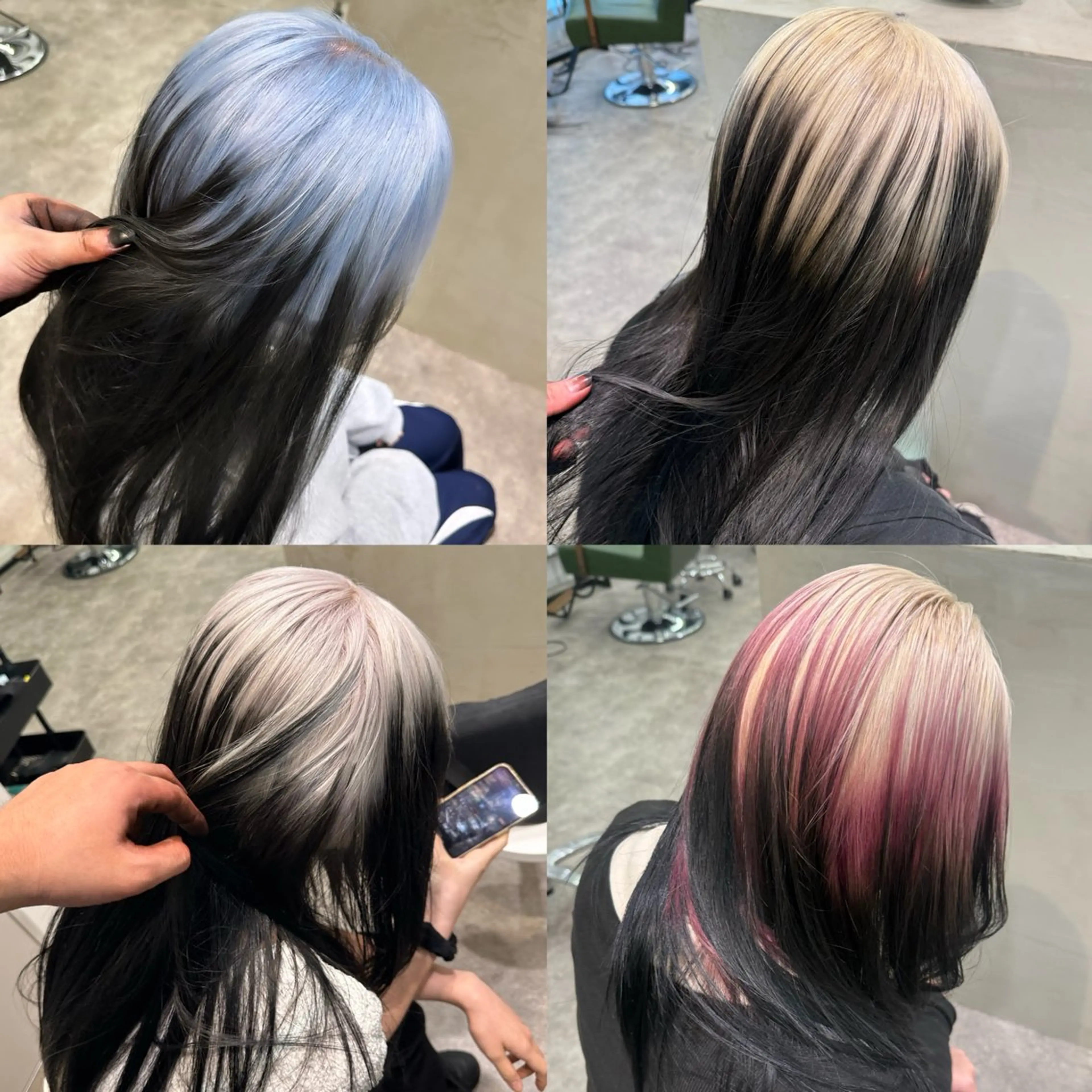 ロング カラー ヘアカラー MONIQA原宿所属・デザインカラーウルフ 宙也のヘアスタイル