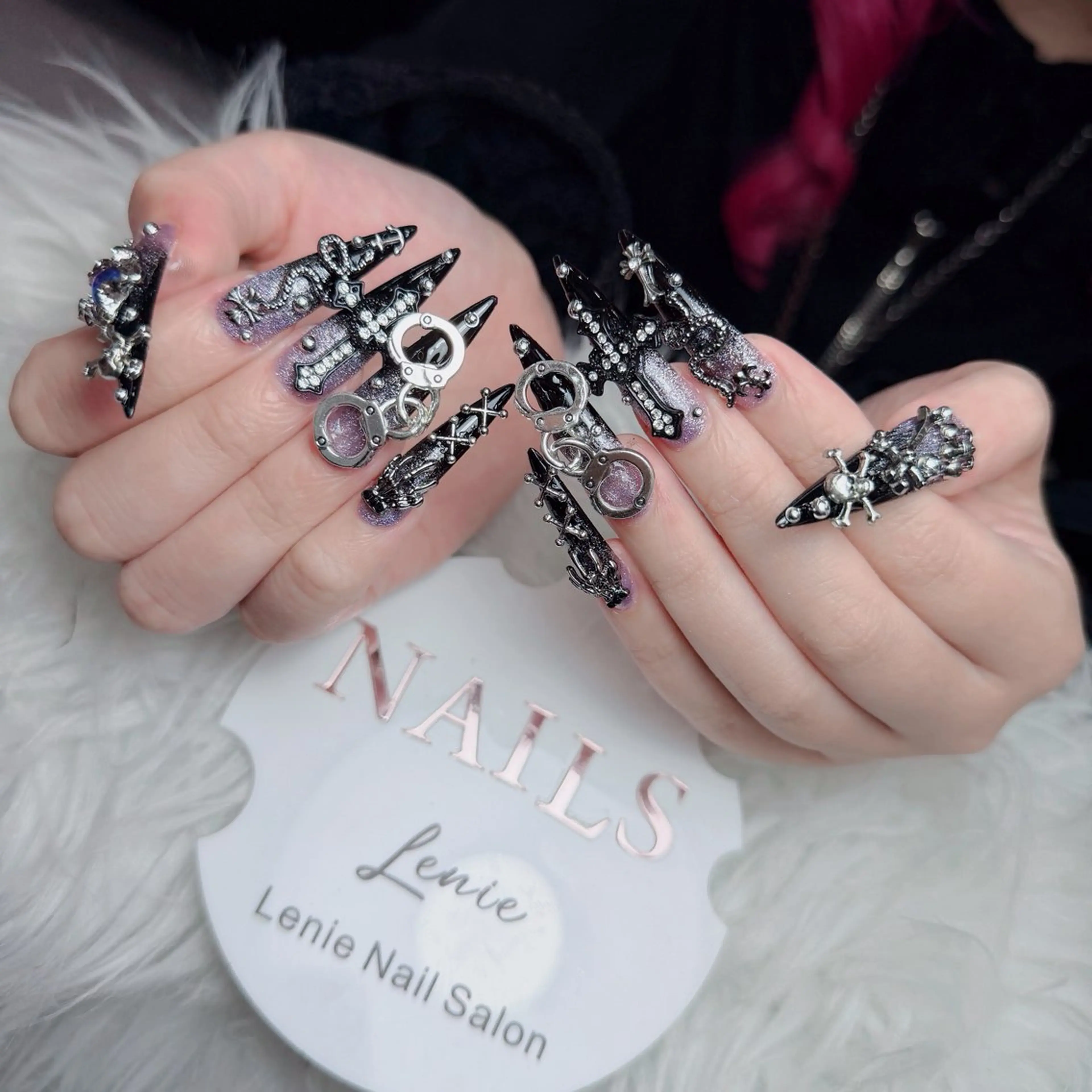 ネイル アートネイル フレンチネイル ジェルネイル 韓国ネイル マグネットネイル ハンドネイル Lenie Nail Okuboのネイルデザイン