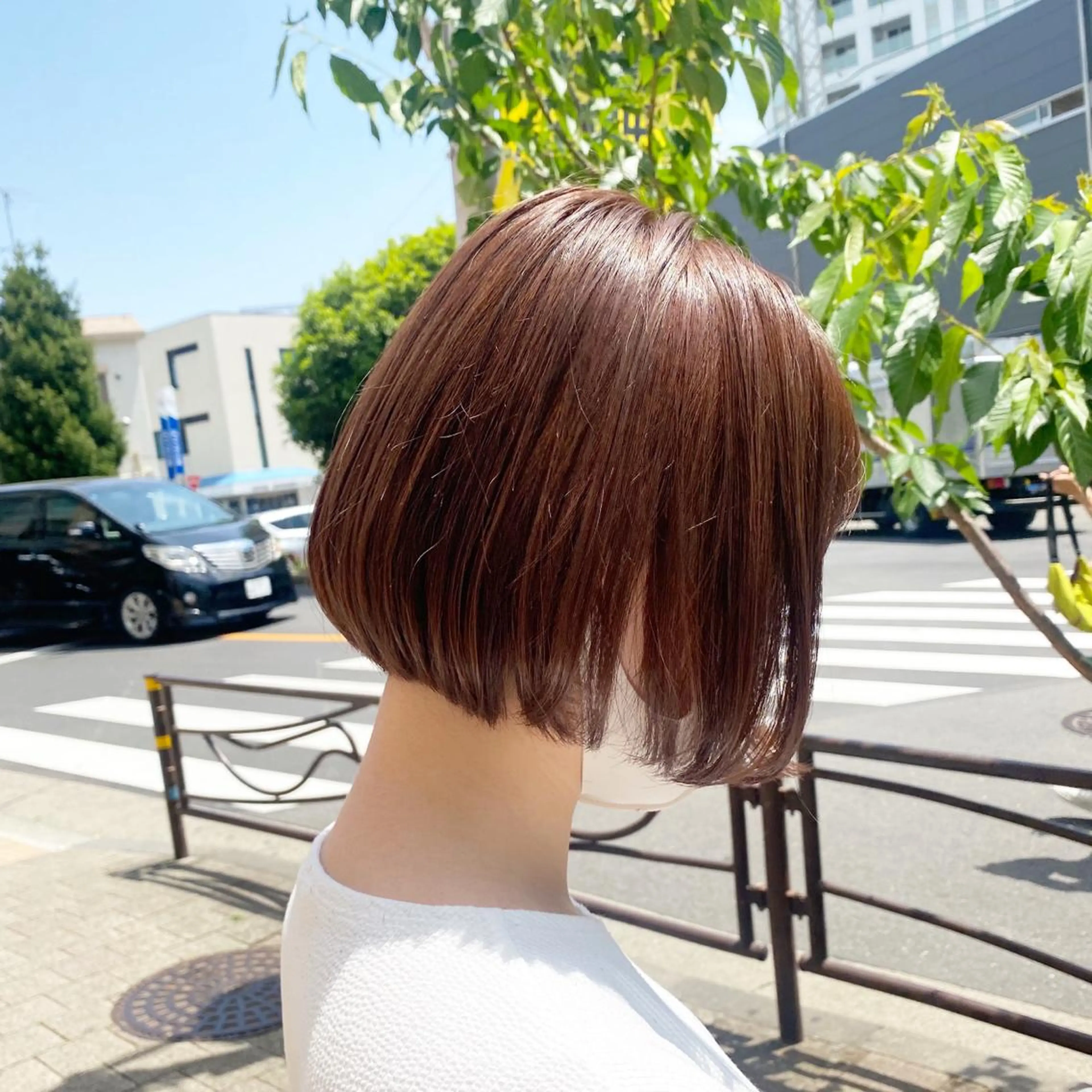 ショート ボブ顔周り 韓国遠藤小雪のヘアスタイル