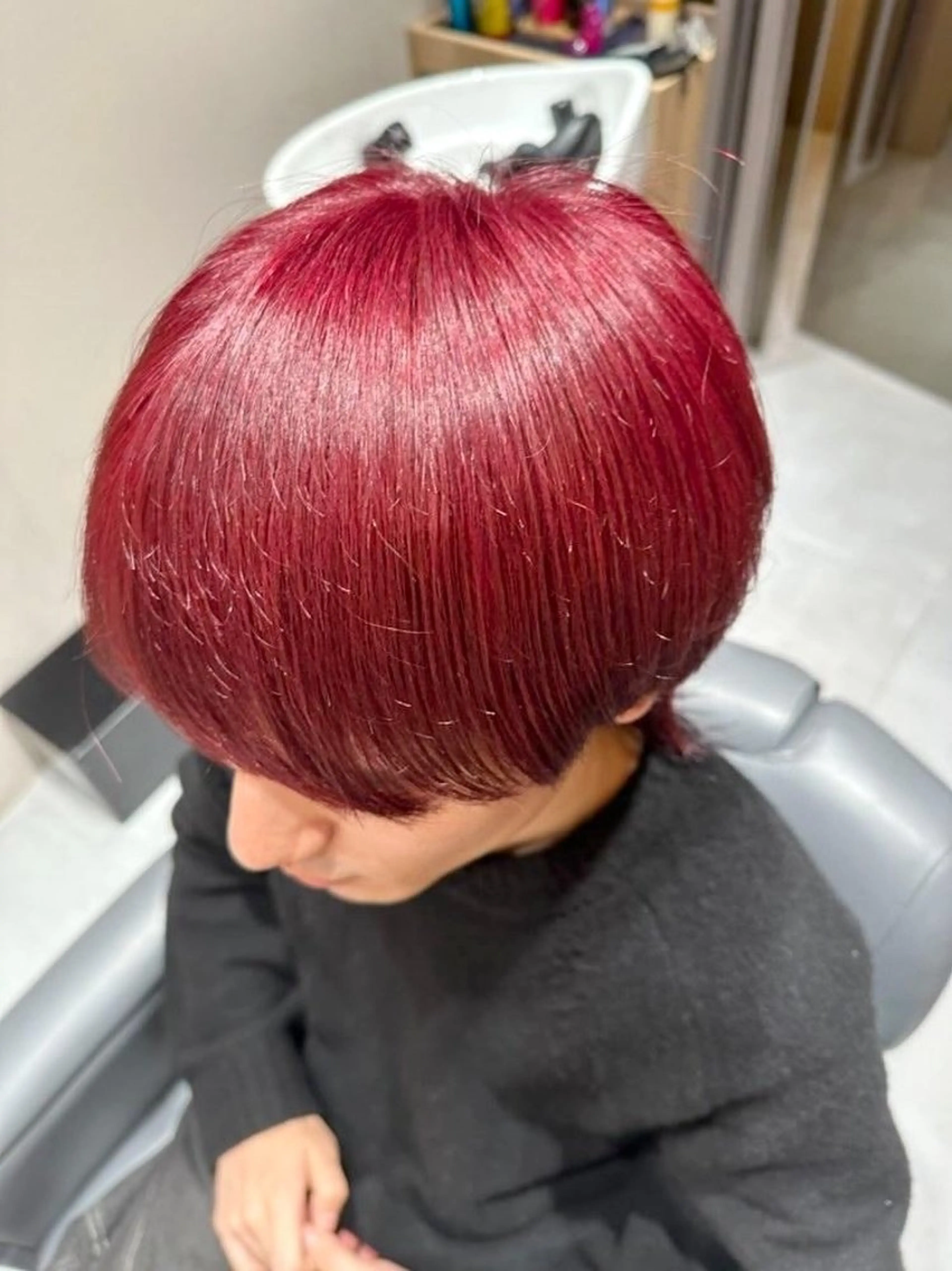 ショート ヘアカラー トリートメント 🫧暖色愛され透明感 🍒カラー千優のヘアスタイル