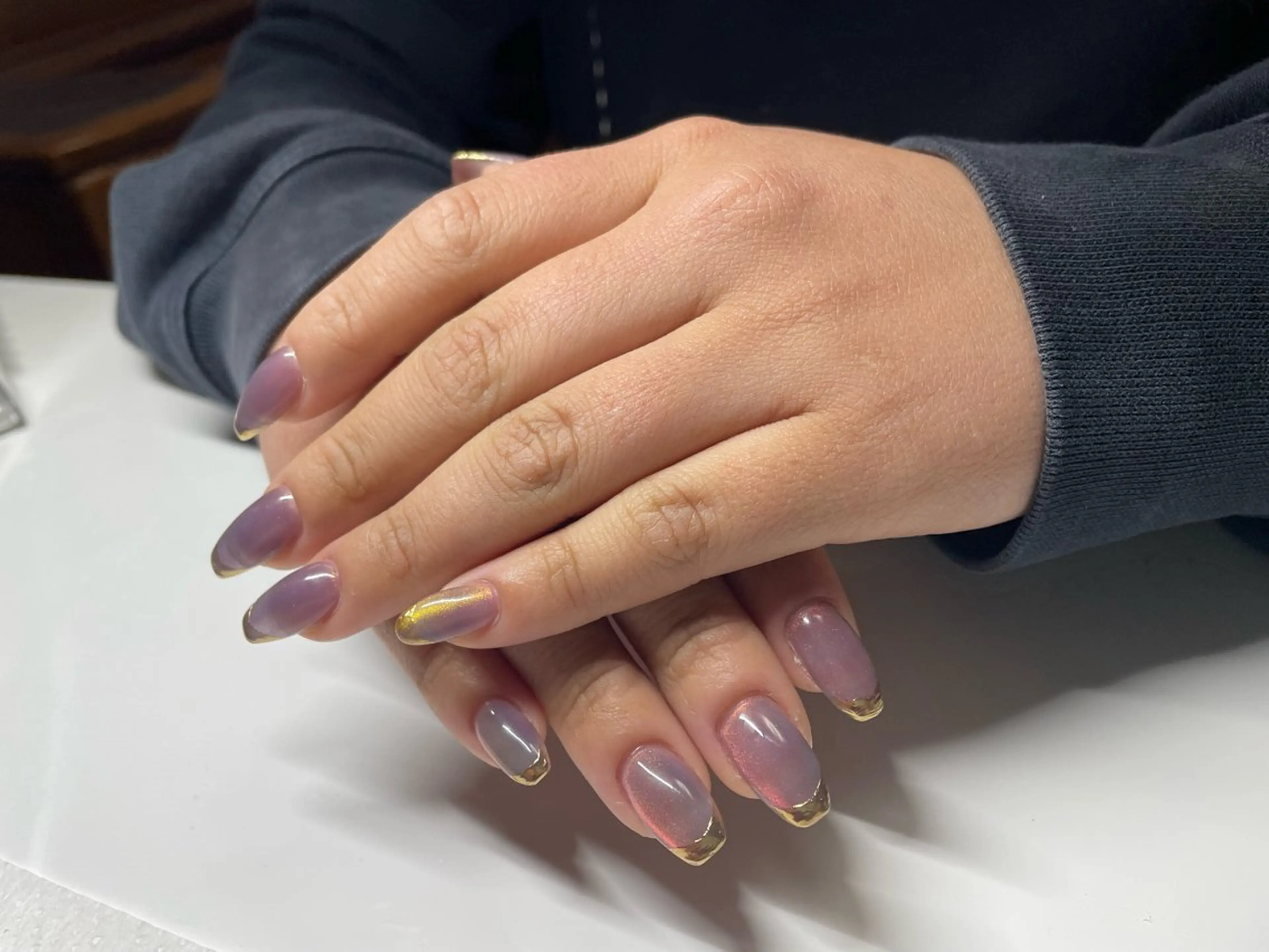 ネイル フレンチネイル ミラーネイル ハンドネイル ネイルサロン Purimaのネイルデザイン