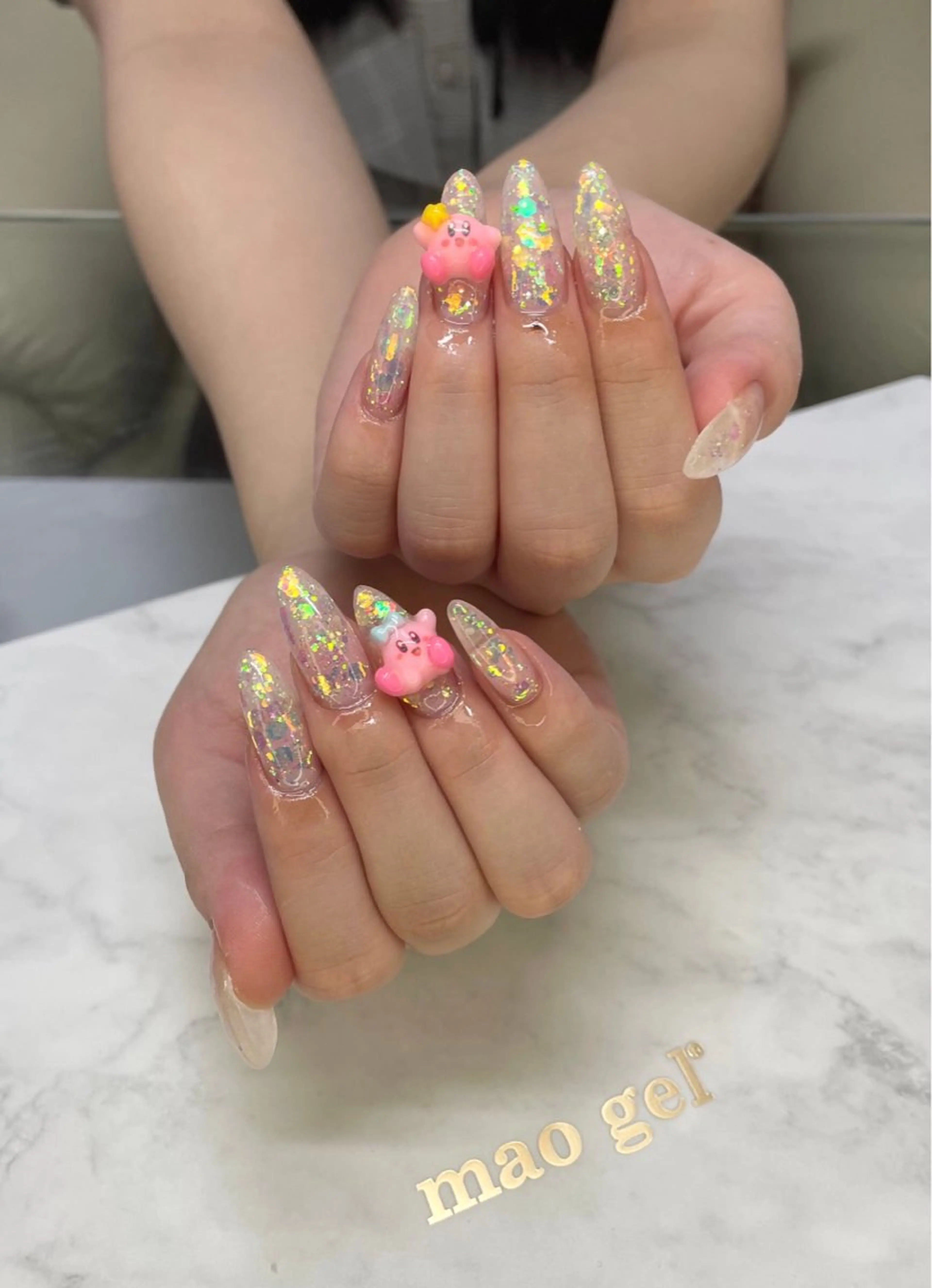 カービーネイル⭐️ベースオーロララメ✨の写真