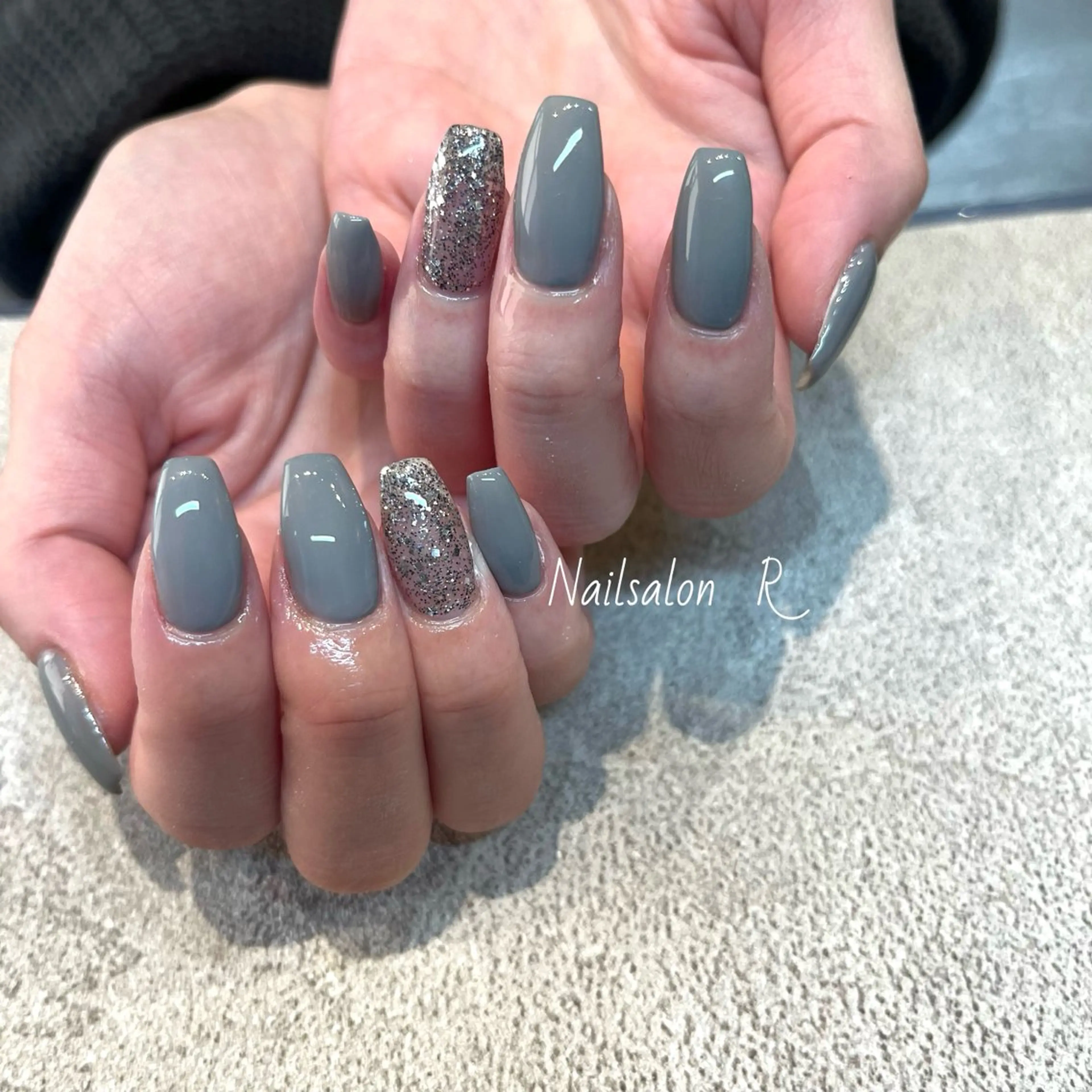 ネイル ラメ(グリッター) ワンカラーネイル nailsalon Rのネイルデザイン