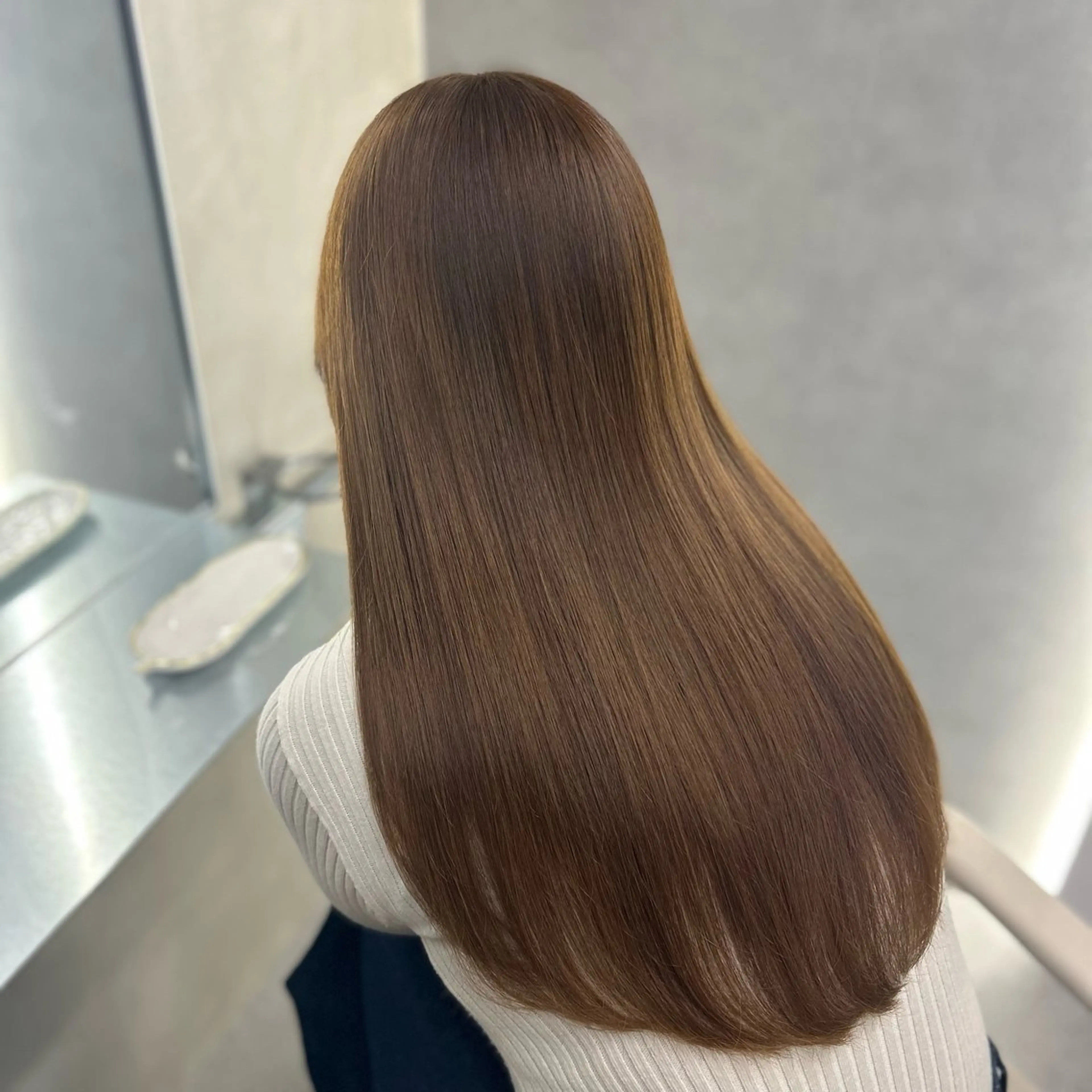 ロング カット ヘアカラー トリートメント 阿倍野/髪質改善 /縮毛矯正/坪田幸広のヘアスタイル