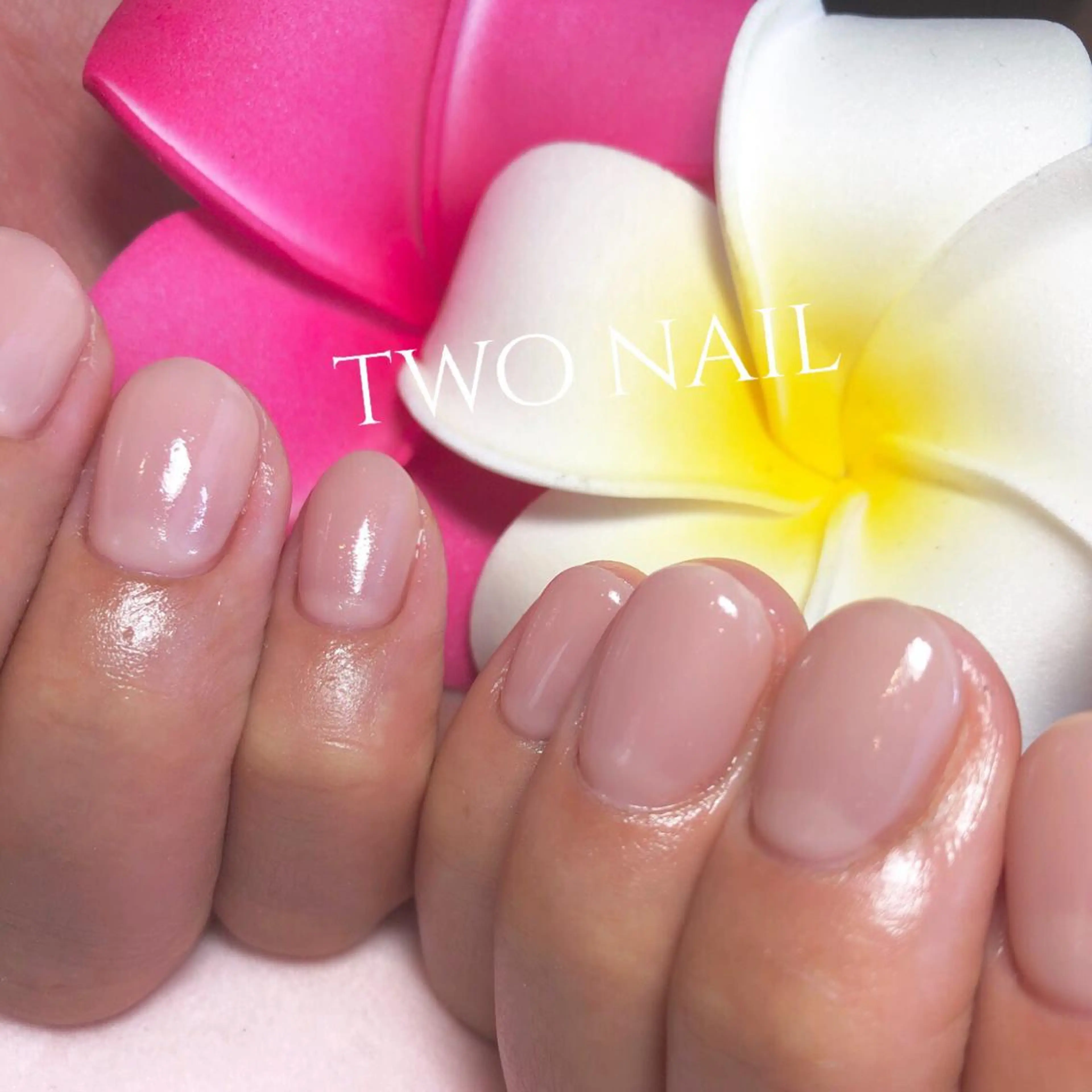ネイル ワンカラーネイル ピンク two nailのネイルデザイン