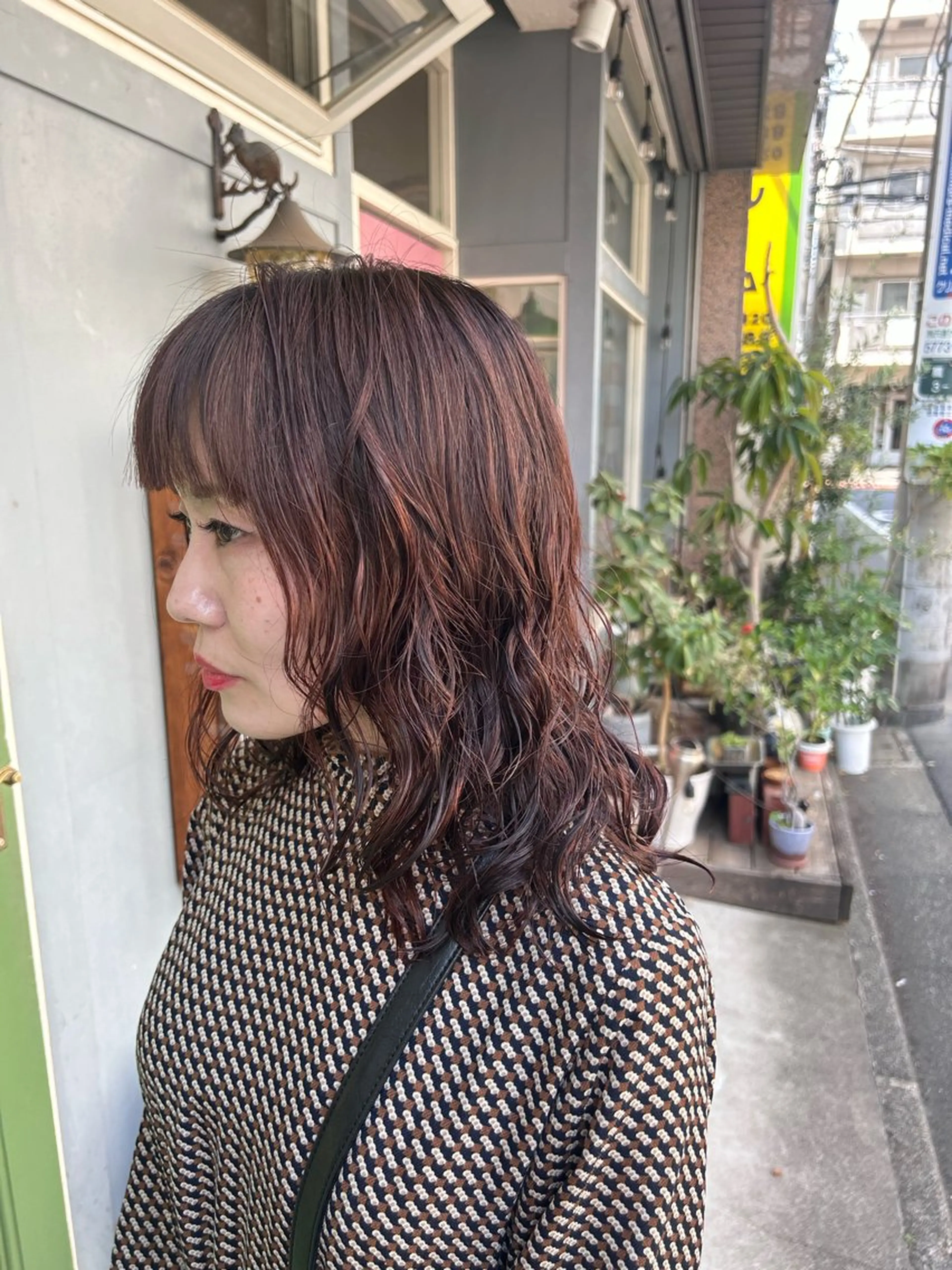 ミディアム パーマ カット パーマ ヘッドスパ 清水千優/パーマ/透 明感カラー/メンズのヘアスタイル