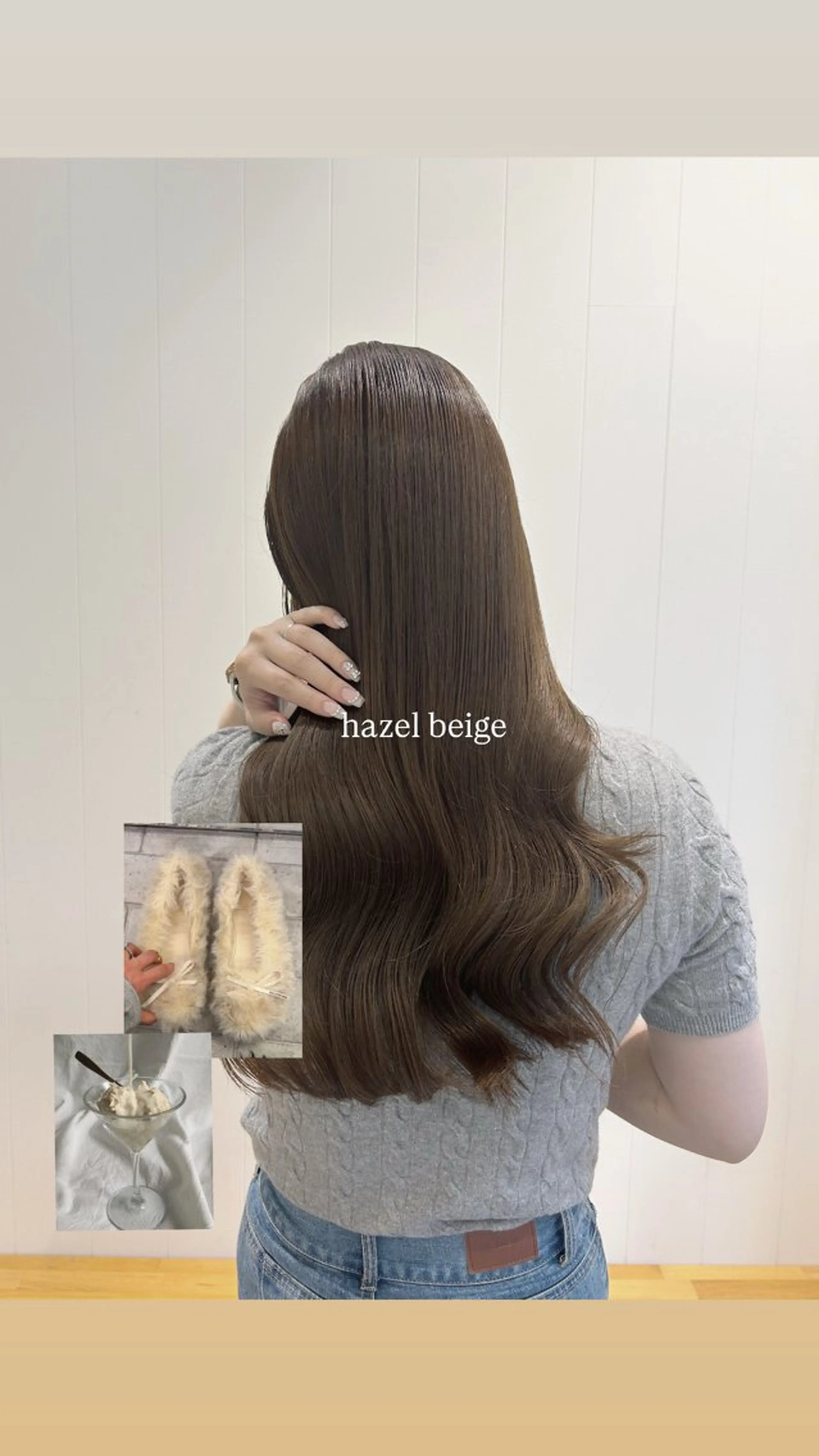 ロング カラー カット ヘアカラー トリートメント 顔周りレイヤー 🎀マリノのヘアスタイル