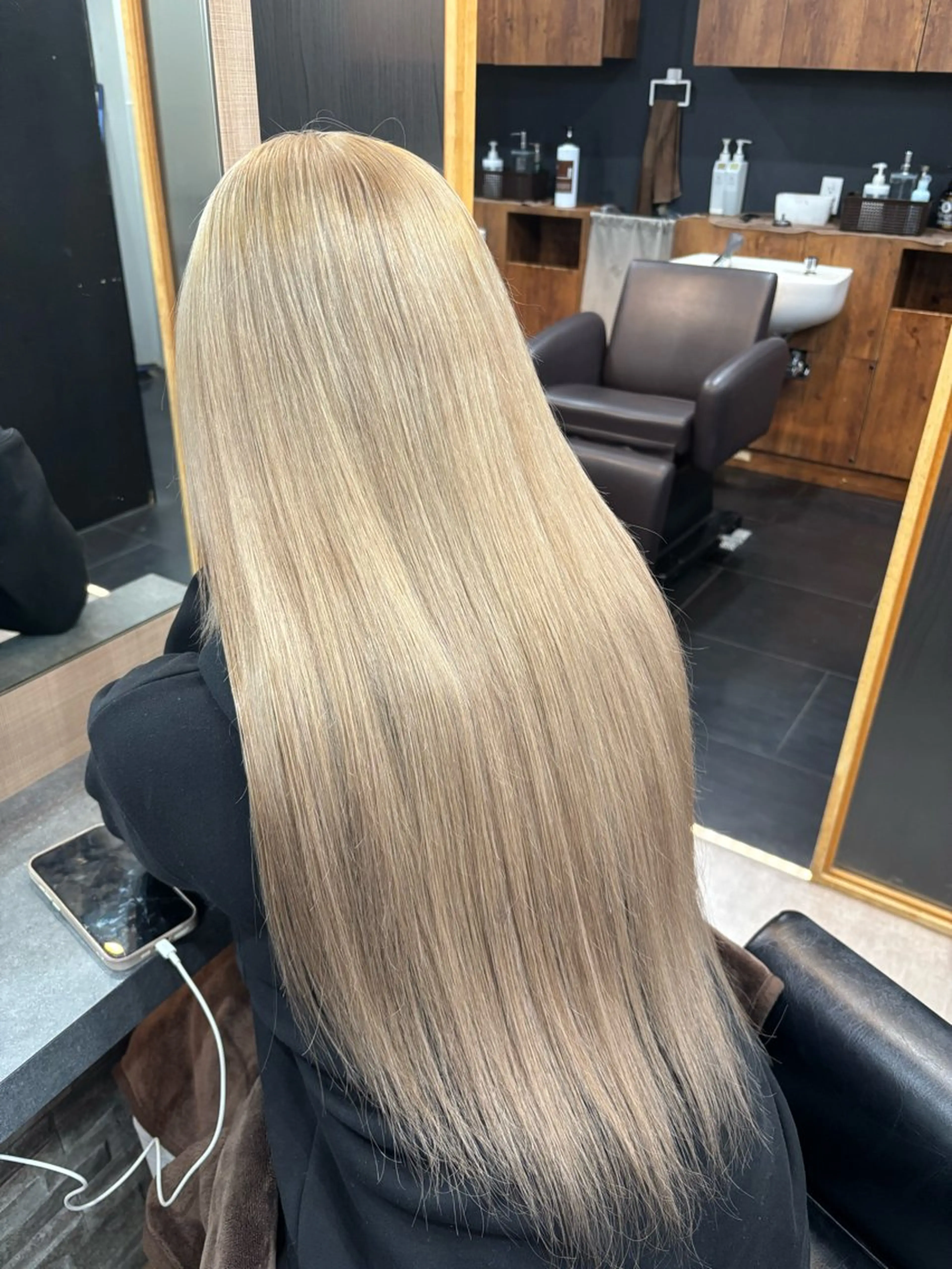 ロング カラー ベージュカラー ブリーチ ミルクティーベージュ ボブ エクステ ヘアカラー エクステ 横浜/エクステ特化× 艶カラー/あいかのヘアスタイル