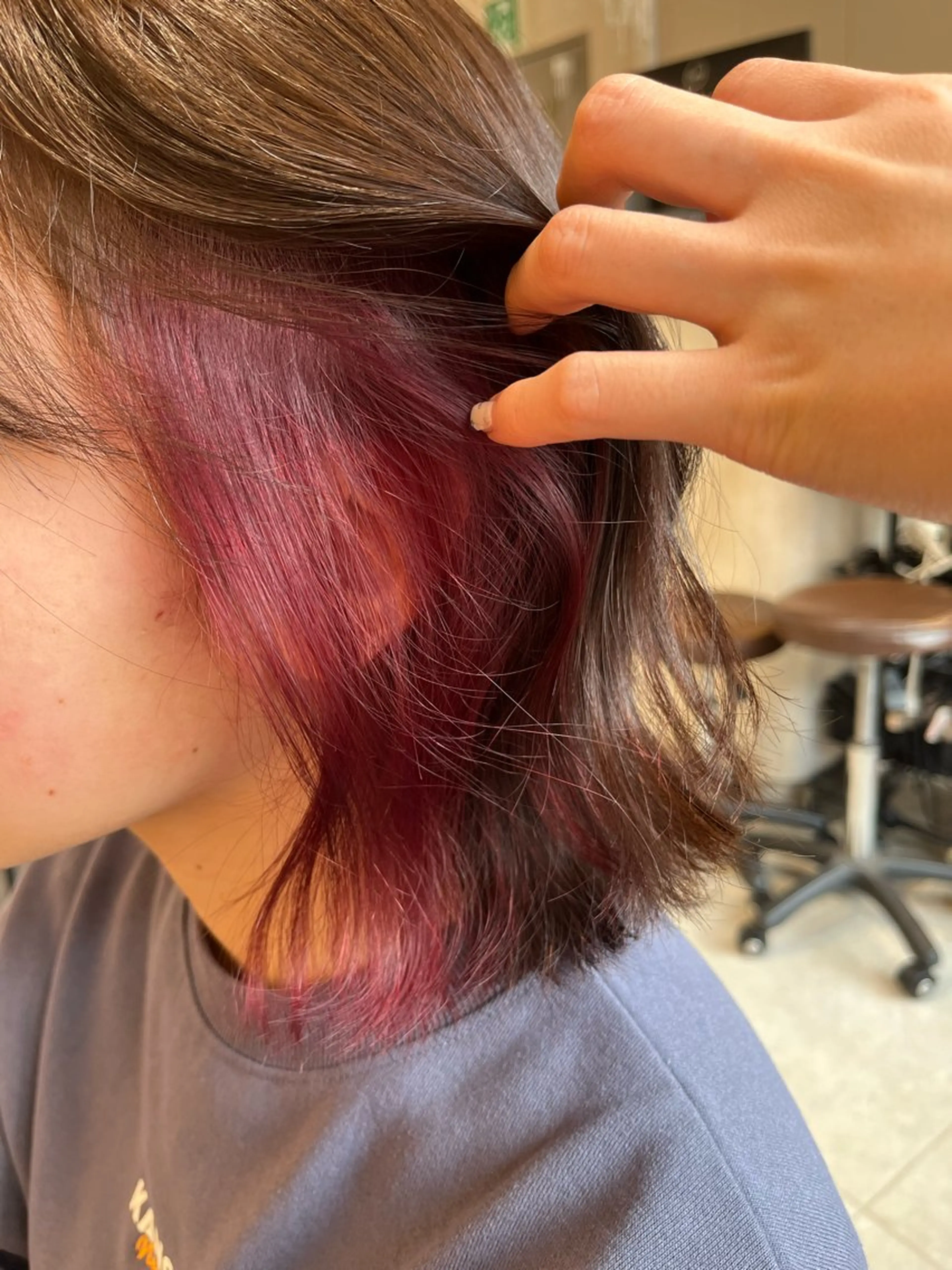 カラー ブリーチ イヤリングカラー ボブ カラー/ブリーチ✨ セットモデル/コハルのヘアスタイル